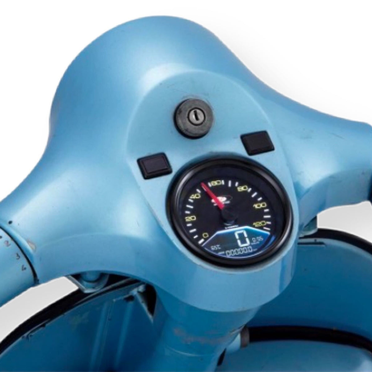 Vespa P125X P150X P200E PX80 SIP Koso Speedometer - Black Face & Bezel