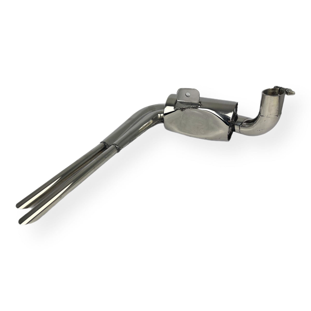 Vespa PX 125 150 Sprint GT/R GL ABARTH Replica Retro Twin Exhaust - Stainless Steel