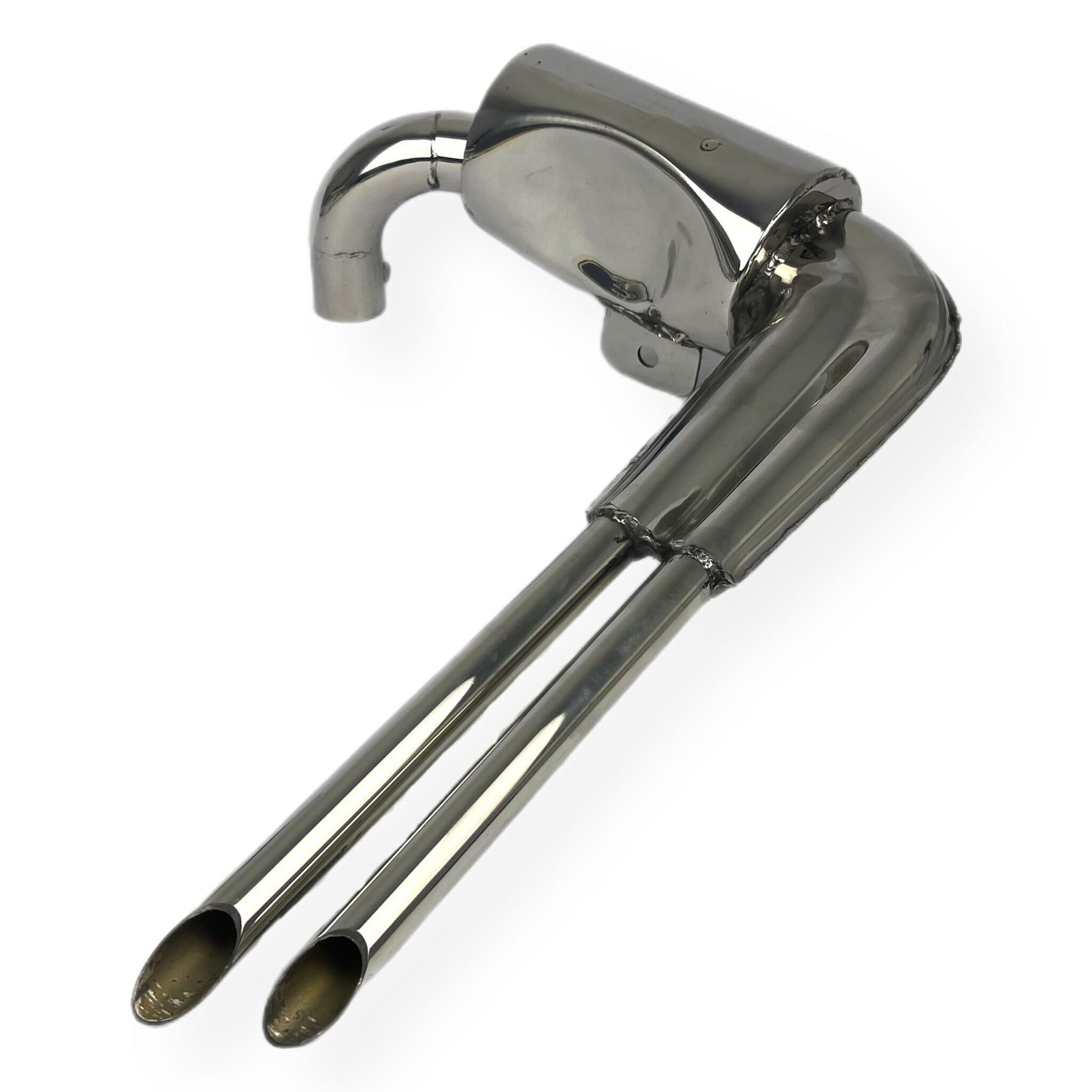 Vespa PX 125 150 Sprint GT/R GL ABARTH Replica Retro Twin Exhaust - Stainless Steel