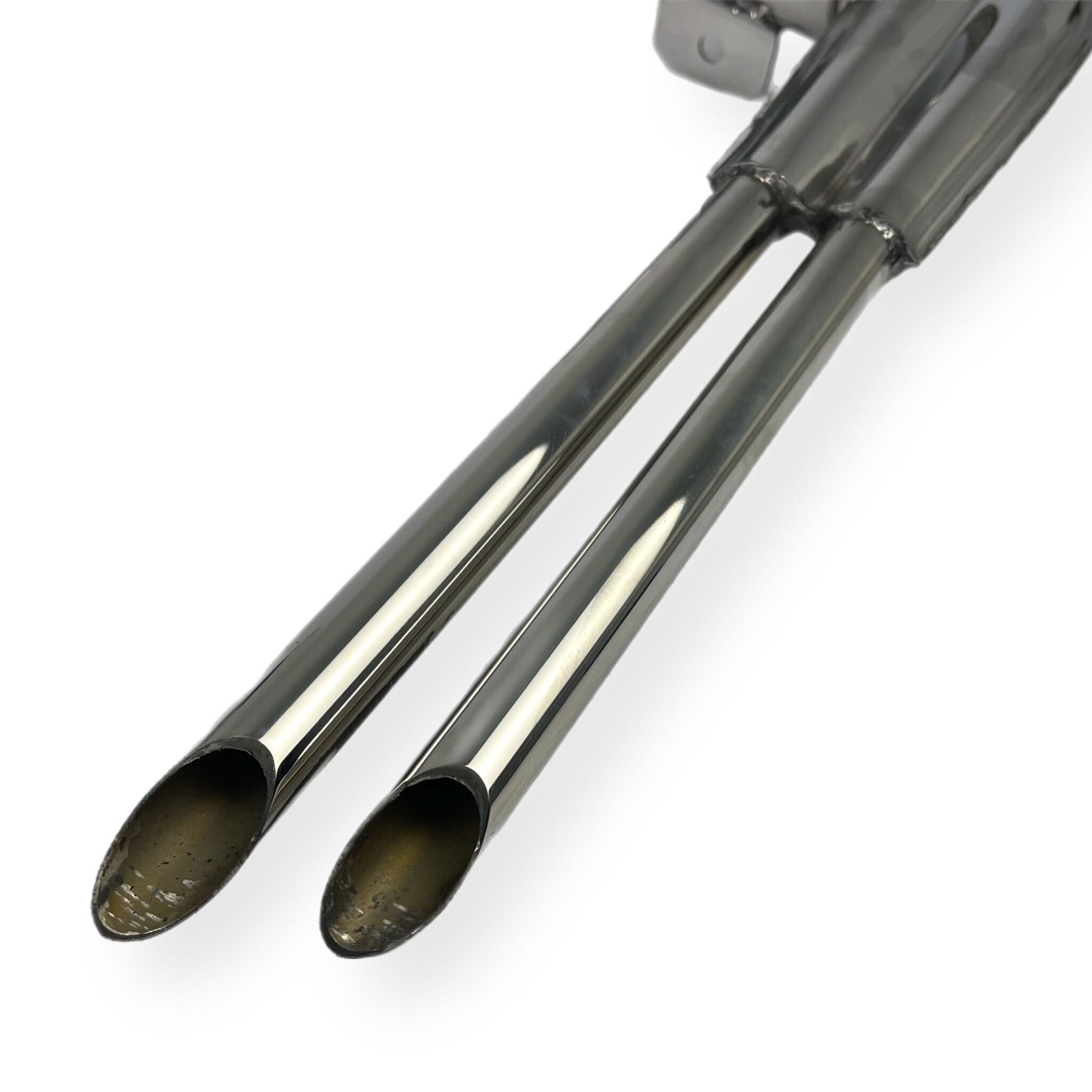 Vespa PX 125 150 Sprint GT/R GL ABARTH Replica Retro Twin Exhaust - Stainless Steel