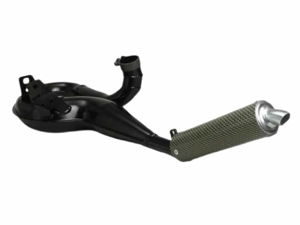 Vespa PX200 P200E Rally 200 Cosa 200 Simonini Sports Exhaust - Black with Carbon End Can