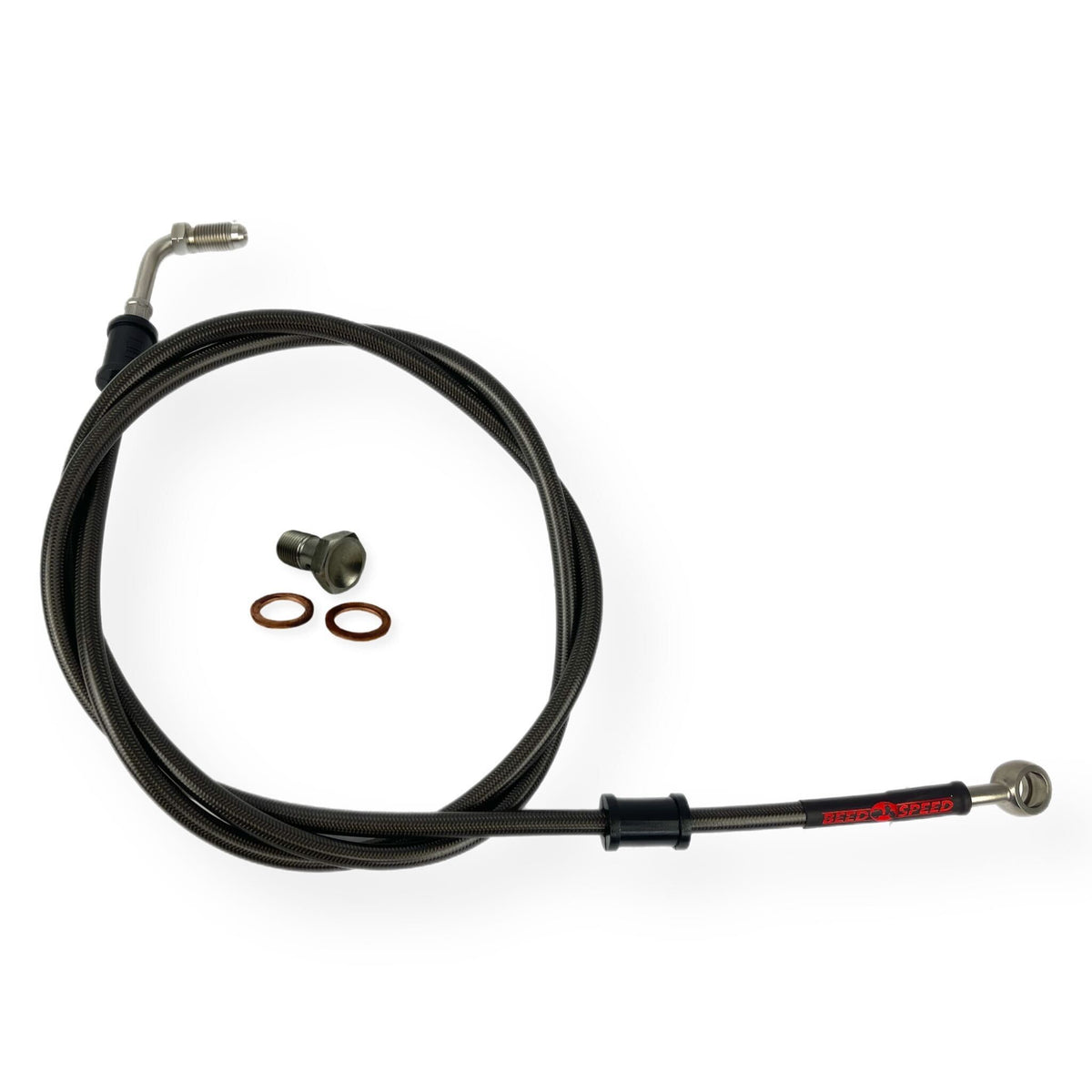 Vespa PX Disc LML HEL Stainless Hydraulic Front Brake Hose - Carbon