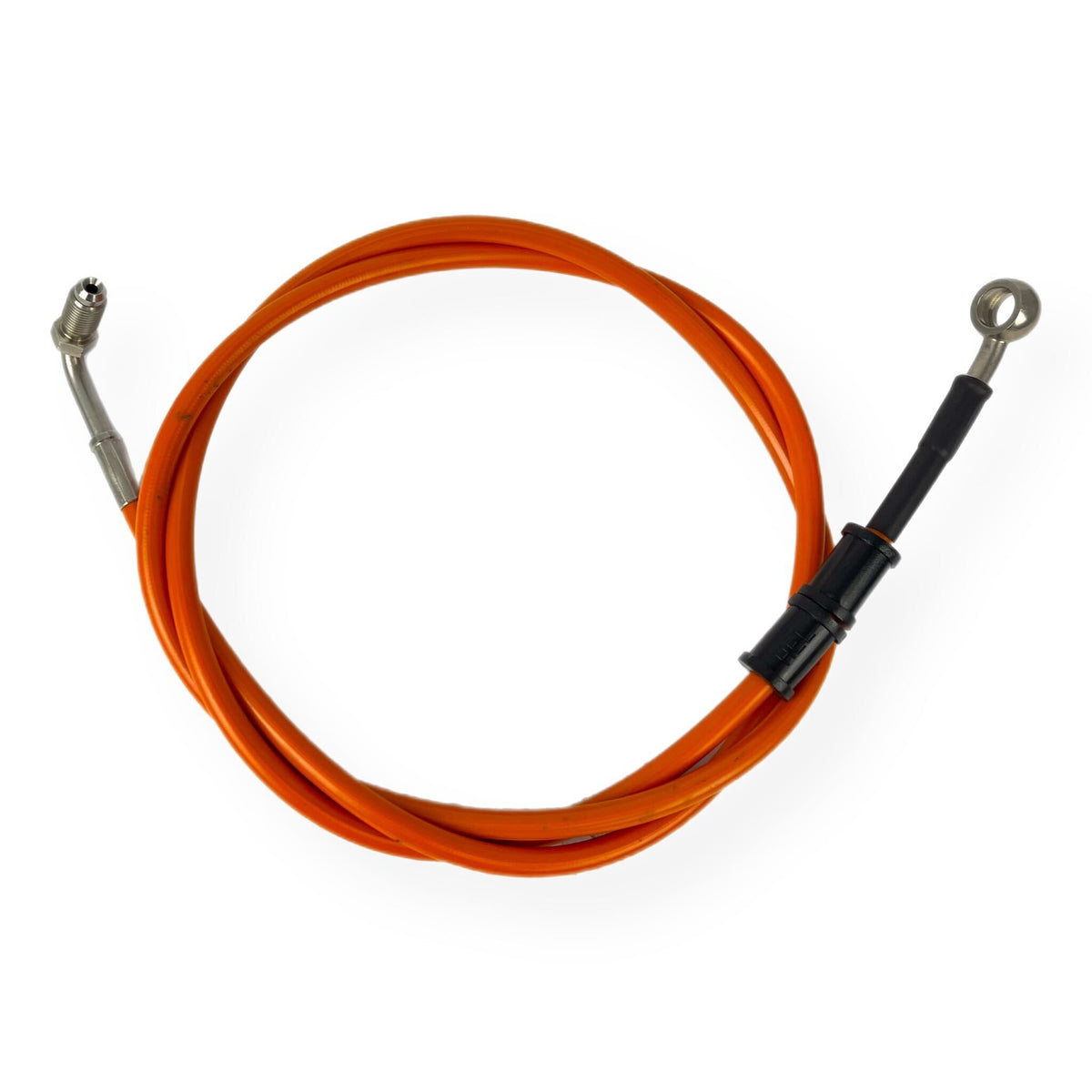 Vespa PX Disc LML HEL Stainless Hydraulic Front Brake Hose - Orange