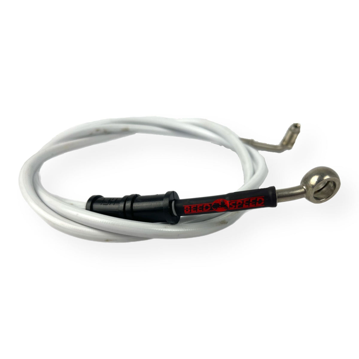 Vespa PX Disc LML HEL Stainless Hydraulic Front Brake Hose - White