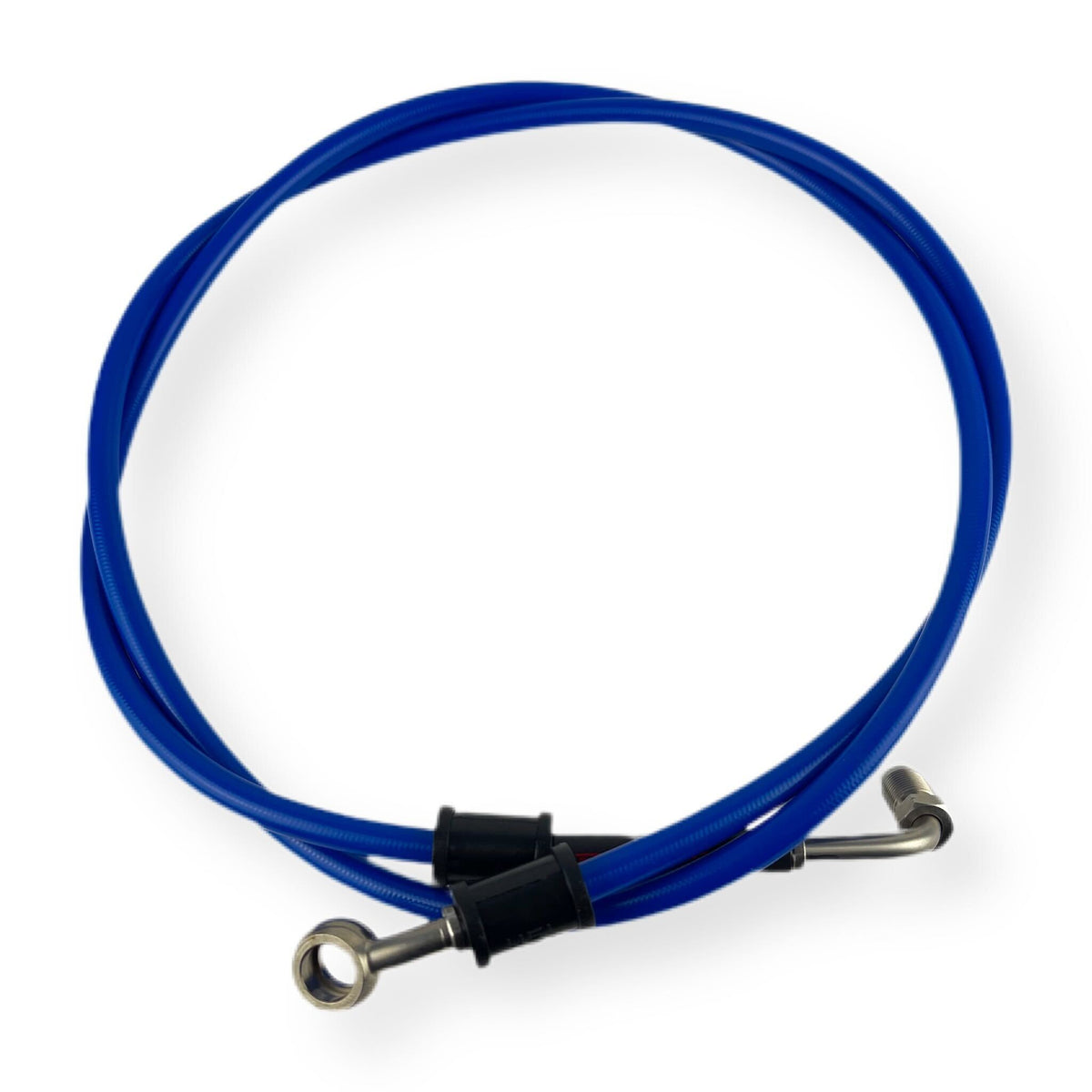 Vespa PX Disc LML HEL Stainless Hydraulic Front Brake Hose - Blue