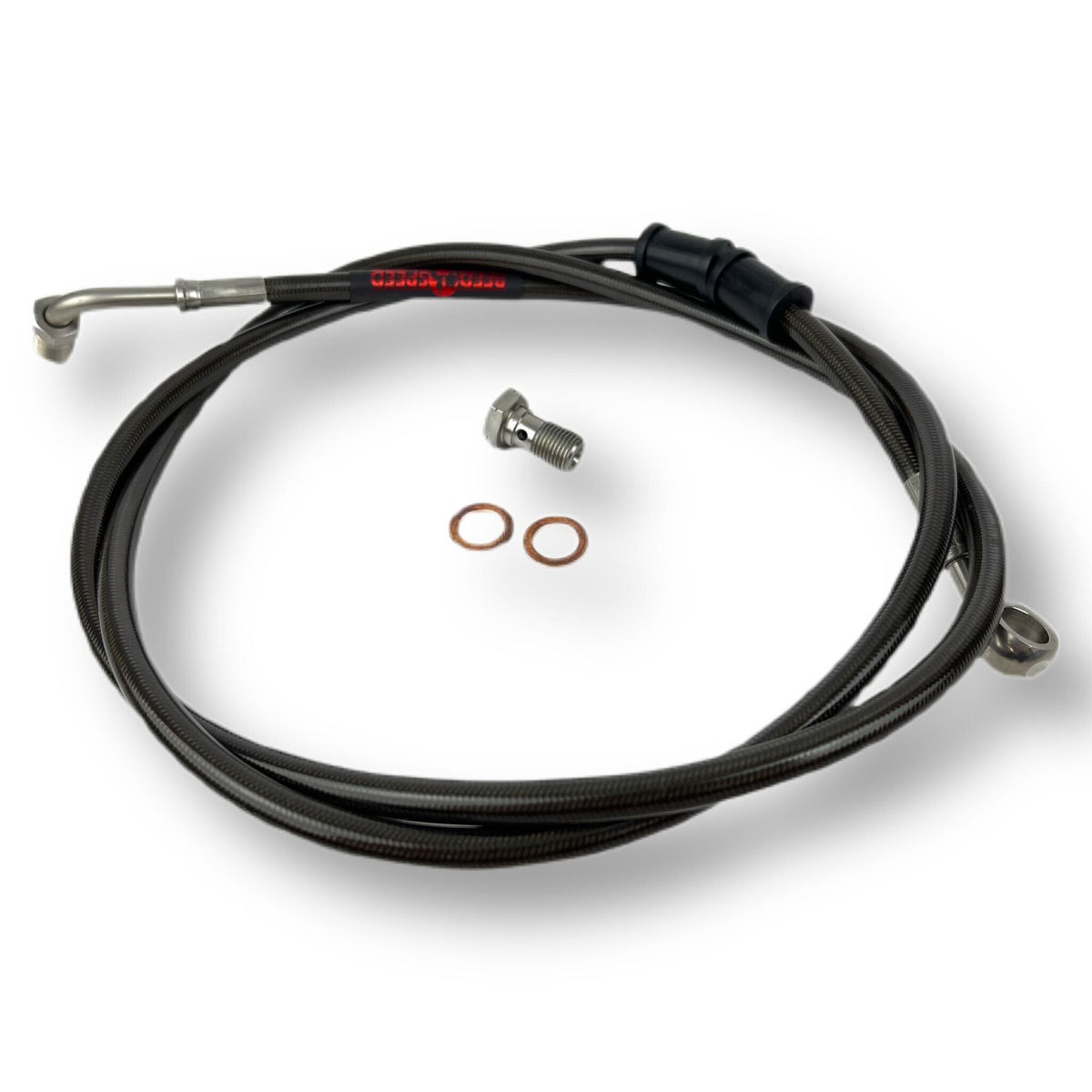 Vespa PX Disc LML HEL Stainless Hydraulic Front Brake Hose - Black