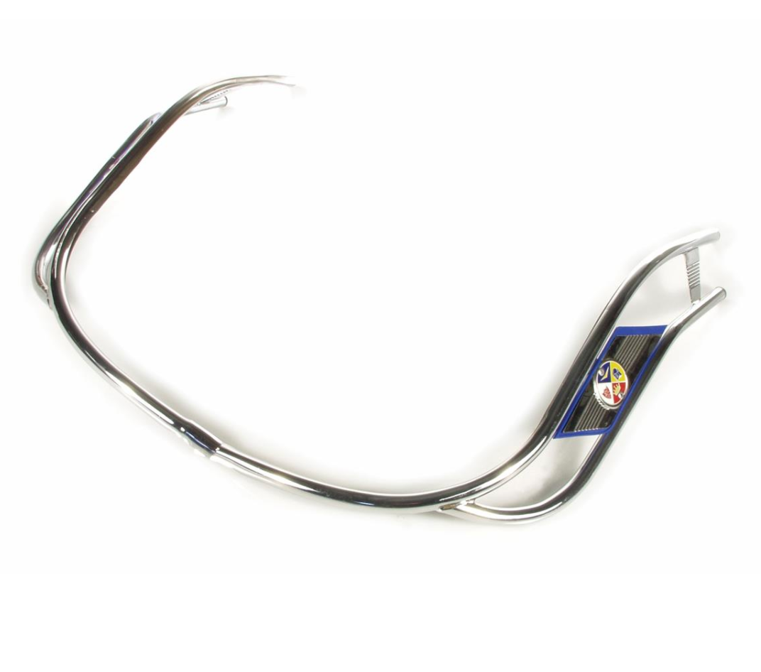 Vespa PX PE T5 Double Bar Chrome Legshield Beading - Blue Flash