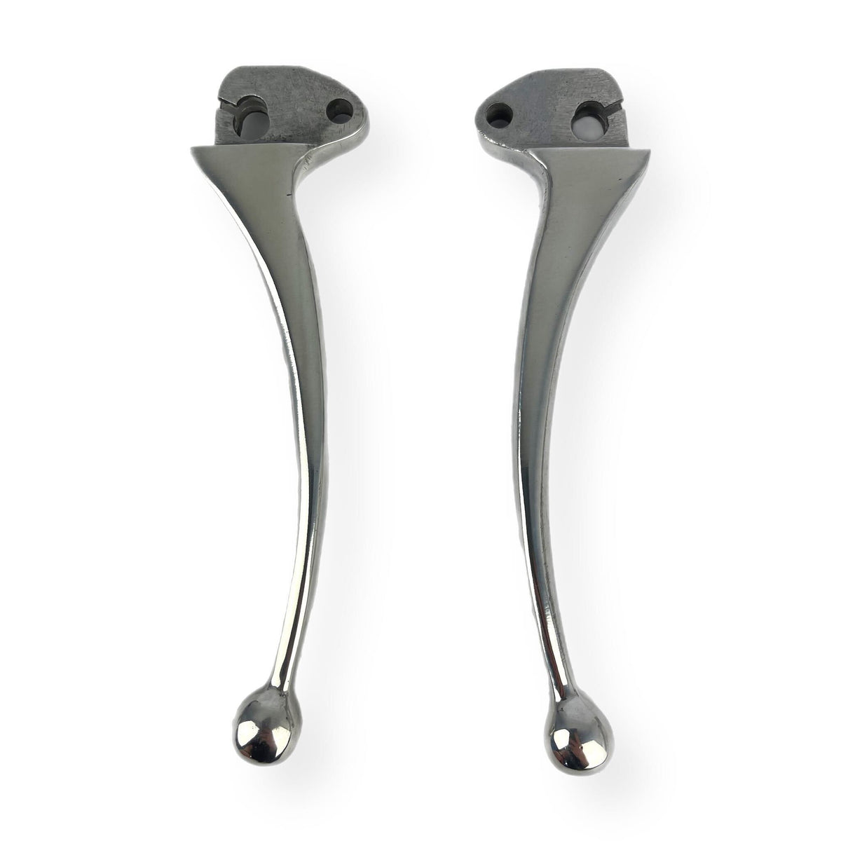 Vespa PX EFL PE T5 Large Ball End Handle Bar Levers Pair - Polished Alloy