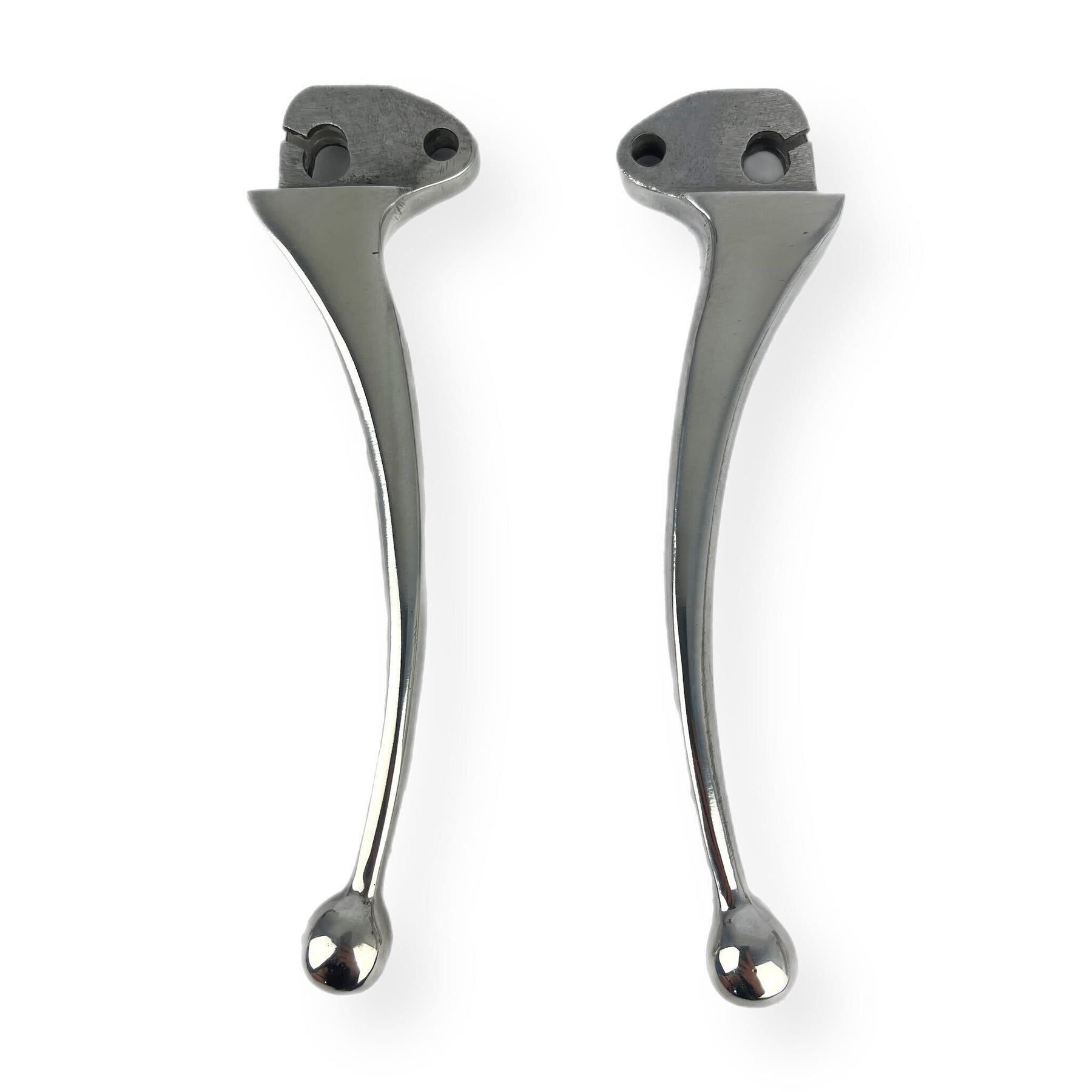 Vespa PX EFL PE T5 Large Ball End Handle Bar Levers Pair - Polished Alloy