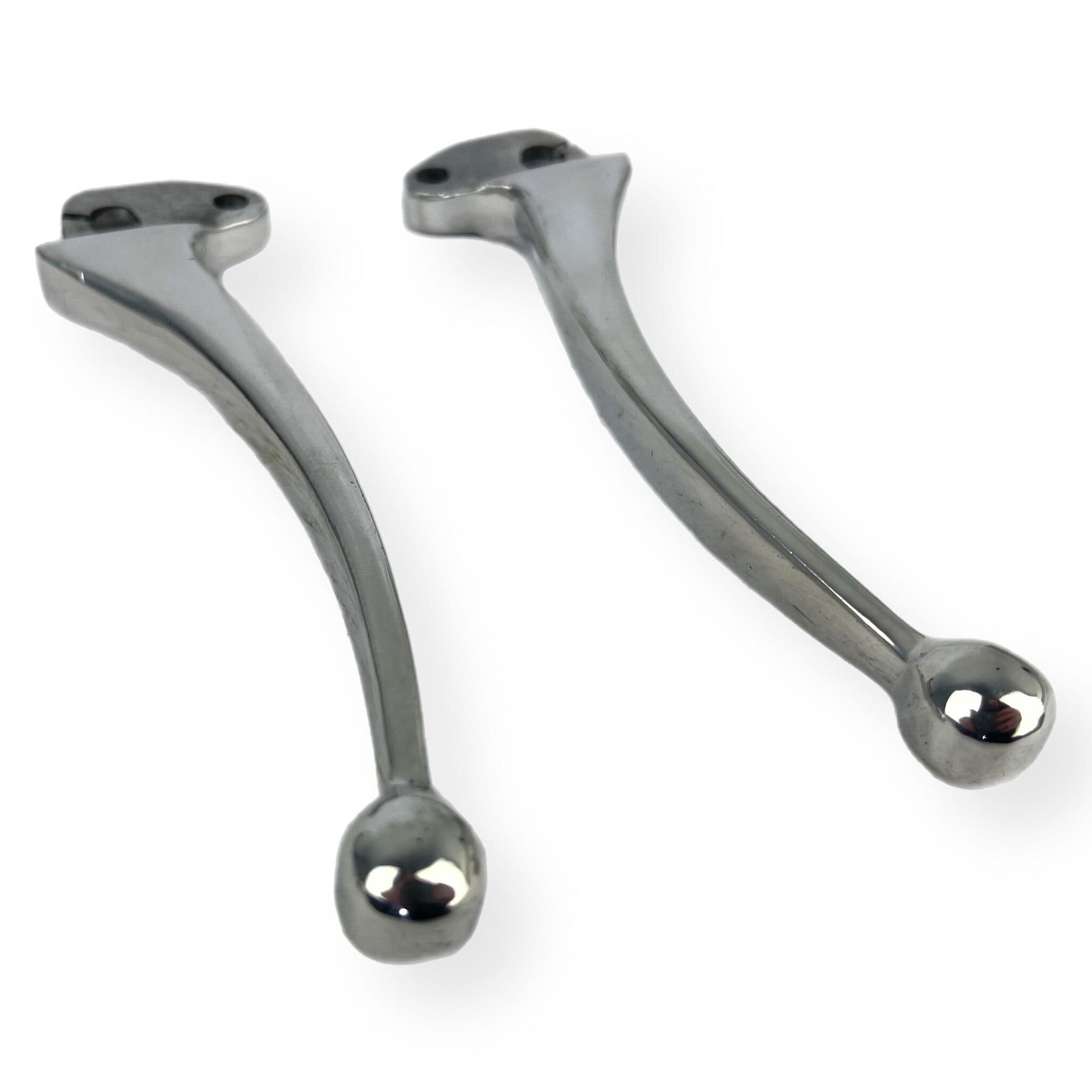 Vespa PX EFL PE T5 Large Ball End Handle Bar Levers Pair - Polished Alloy