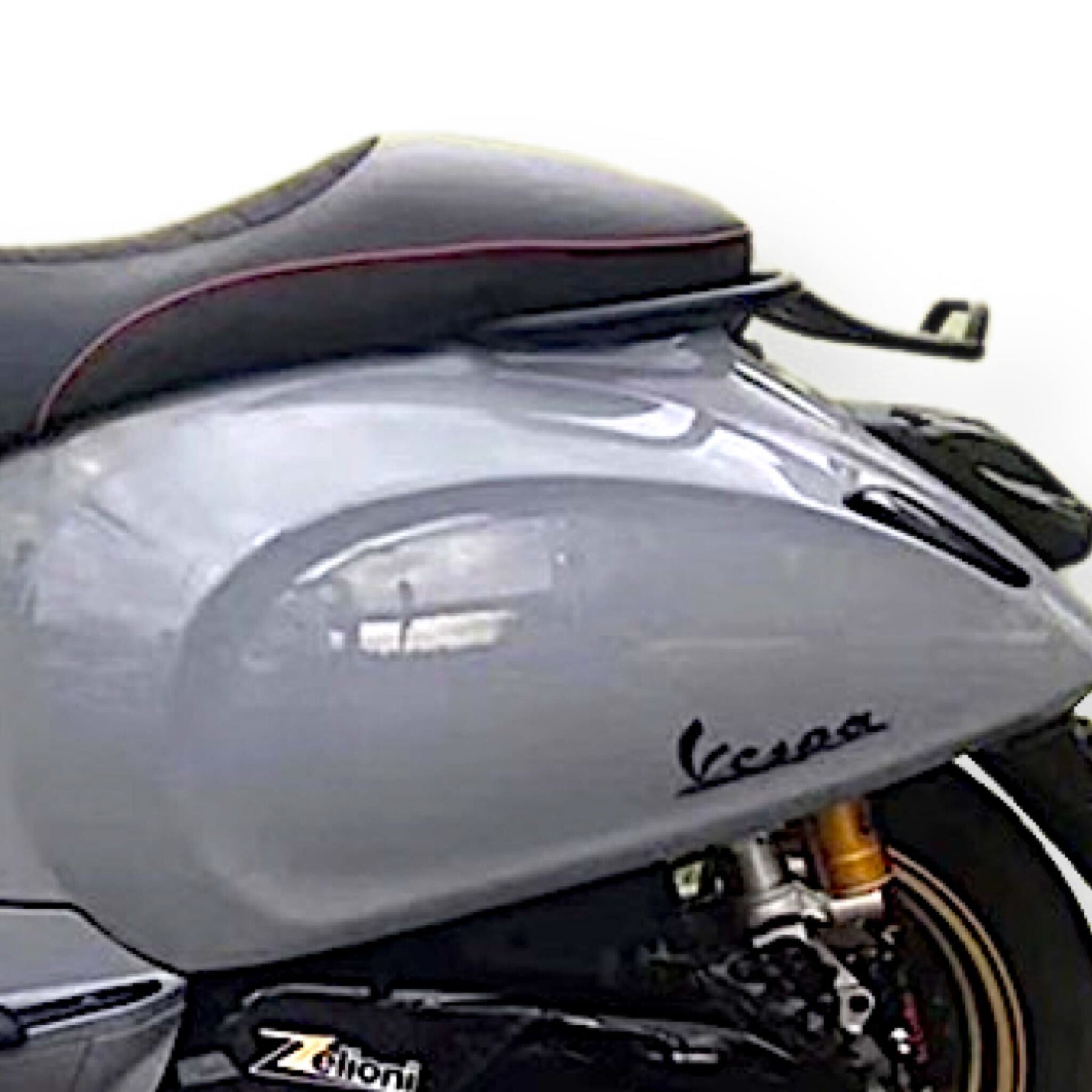 Vespa PX GTS GT LX GS PK 50-300cc Legshield & Side Panel Badge Stick On - Black