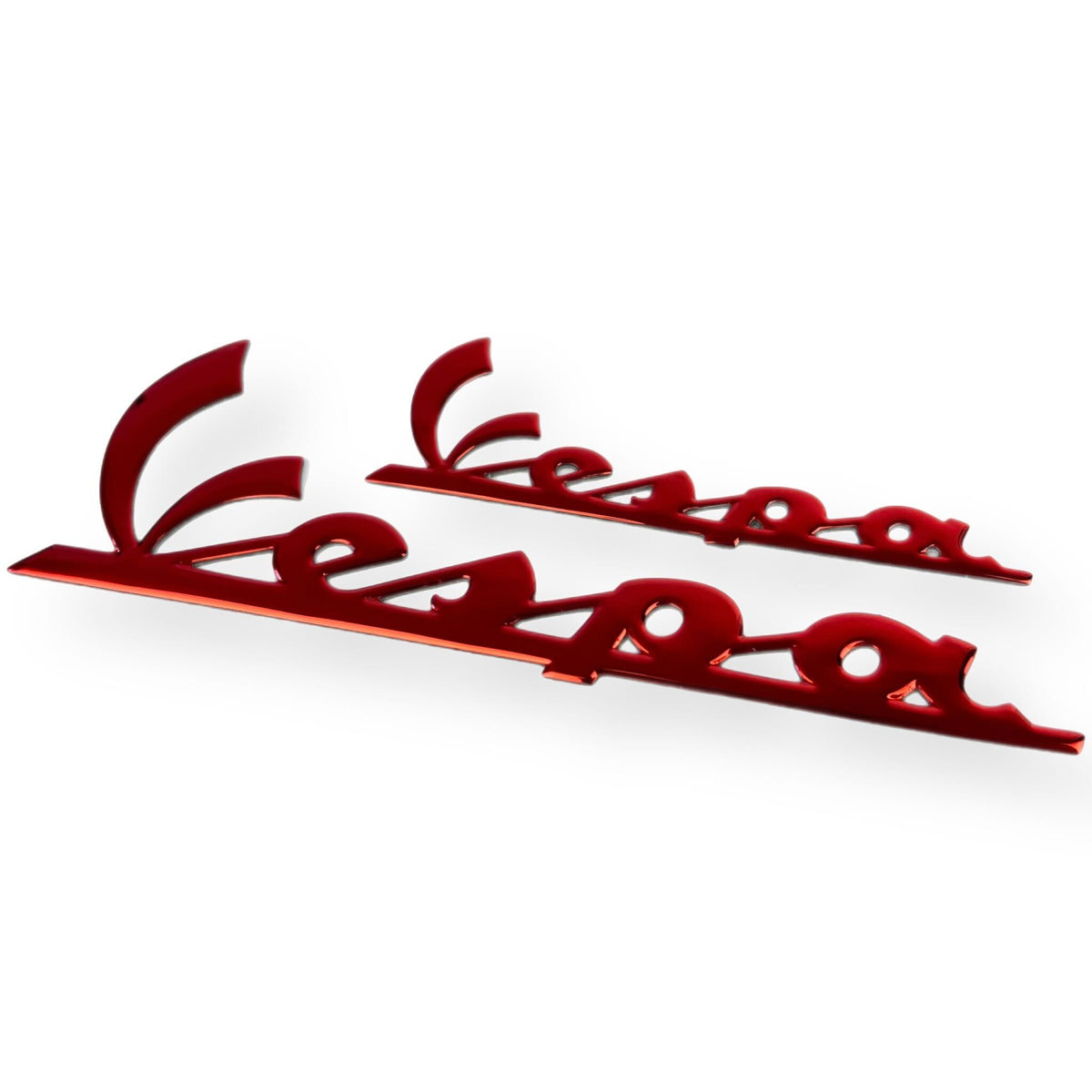 Vespa PX GTS GT LX GS PK 50-300cc Legshield & Side Panel Badge Stick On - Red