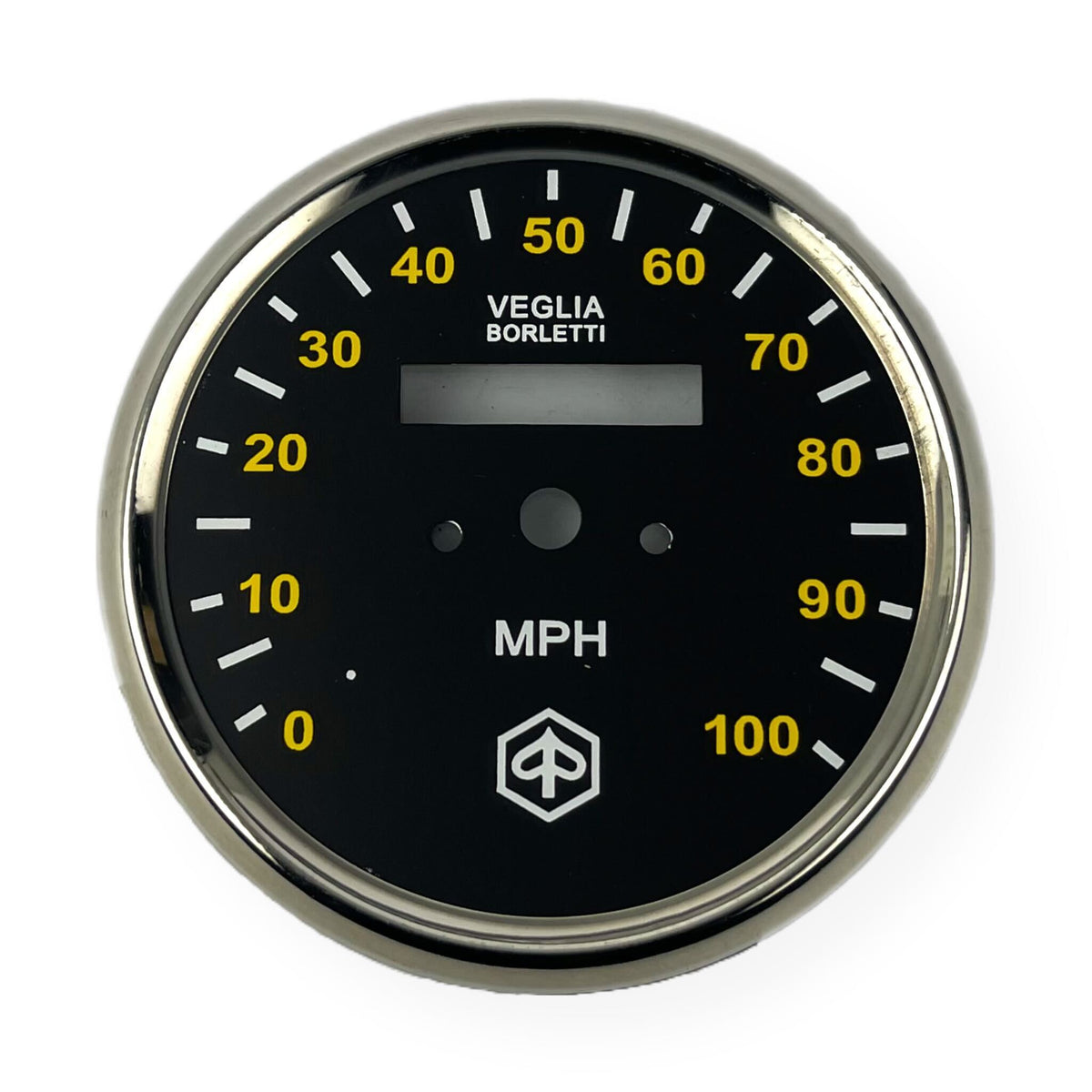 Vespa PX LMLA 100MPH Speedometer Lens And Insert Kit - Black