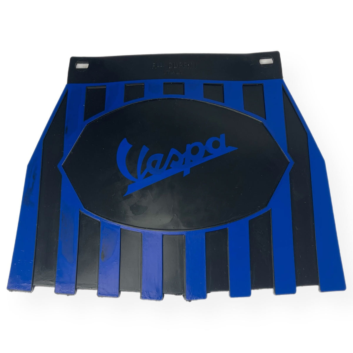 Vespa PX LML T5 Rally Europa Striped Mudflap With Vespa Logo Blue & Black