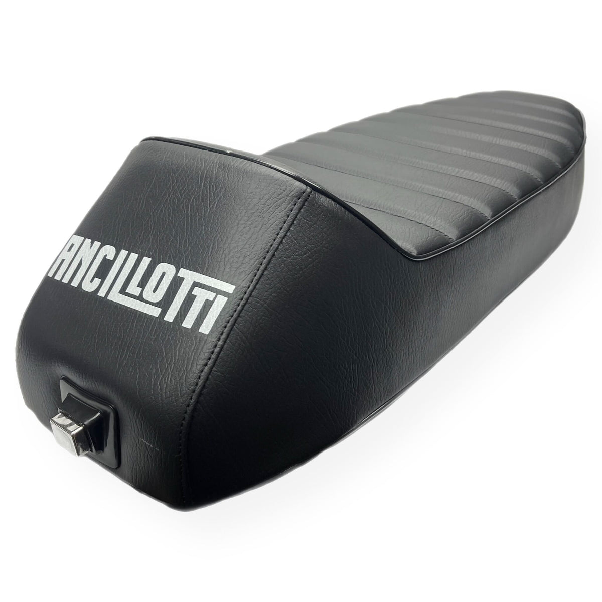 Vespa PX PE T5 Classic LML 2T Ancillotti Slope Back Seat Black with White Logo