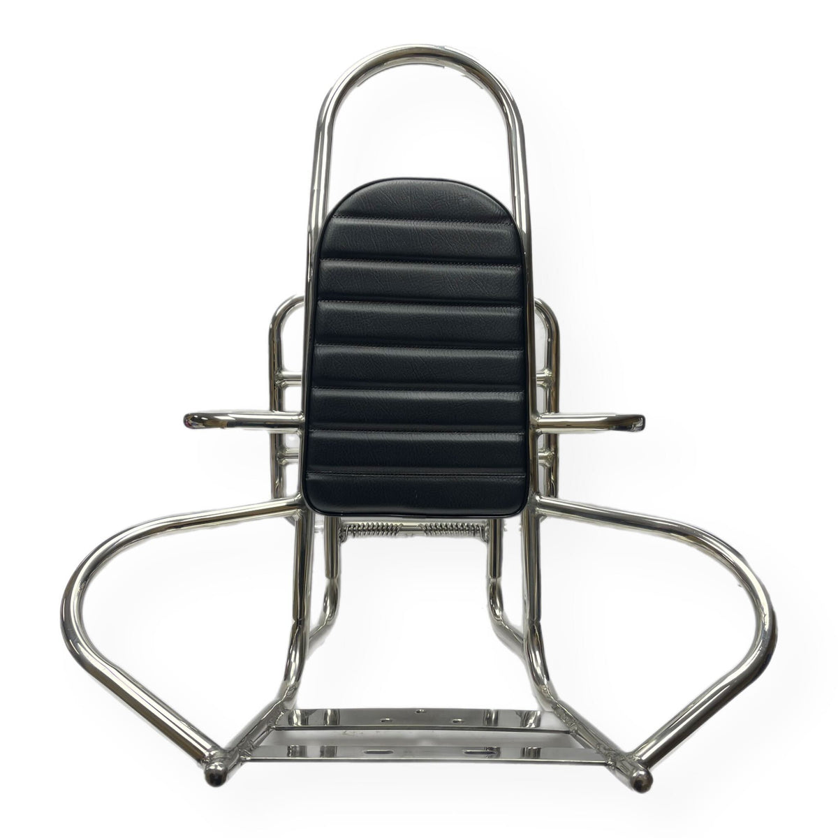 Vespa PX PE T5 Classic LML 4 in 1 High Back Carrier - Polished Stainless Steel