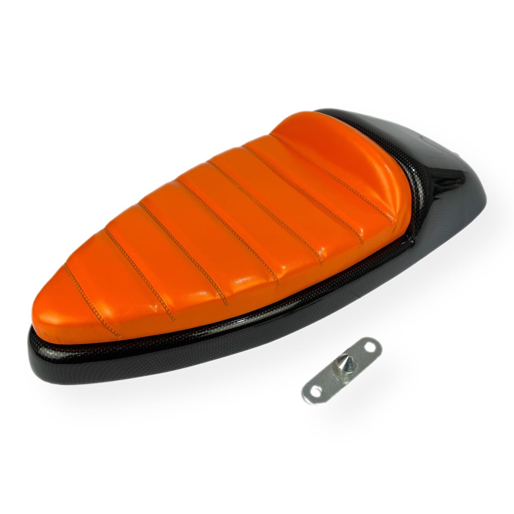 Vespa PX PE T5 Classic Single Race Seat - Carbon Effect Metal Base - Made To Order Custom Colours