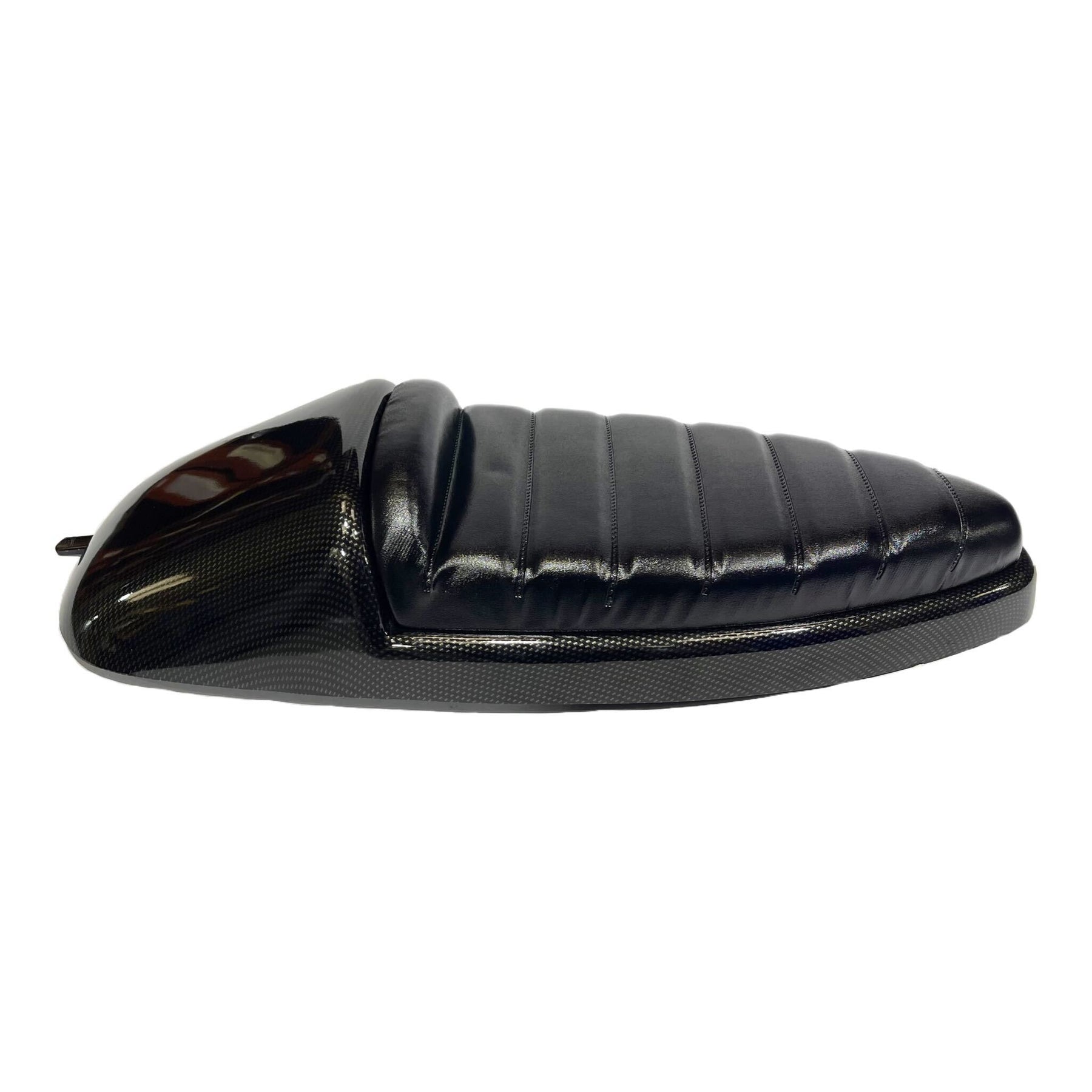 Vespa PX PE T5 Classic Single Race Seat - Carbon Effect Metal Base - Made To Order Custom Colours