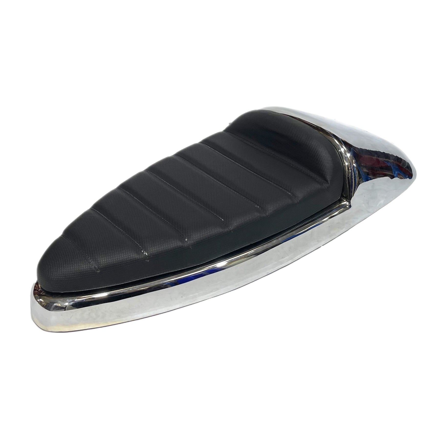 Vespa PX PE T5 Classic Single Race Seat - Chrome Metal Base - Made To Order Custom Colours