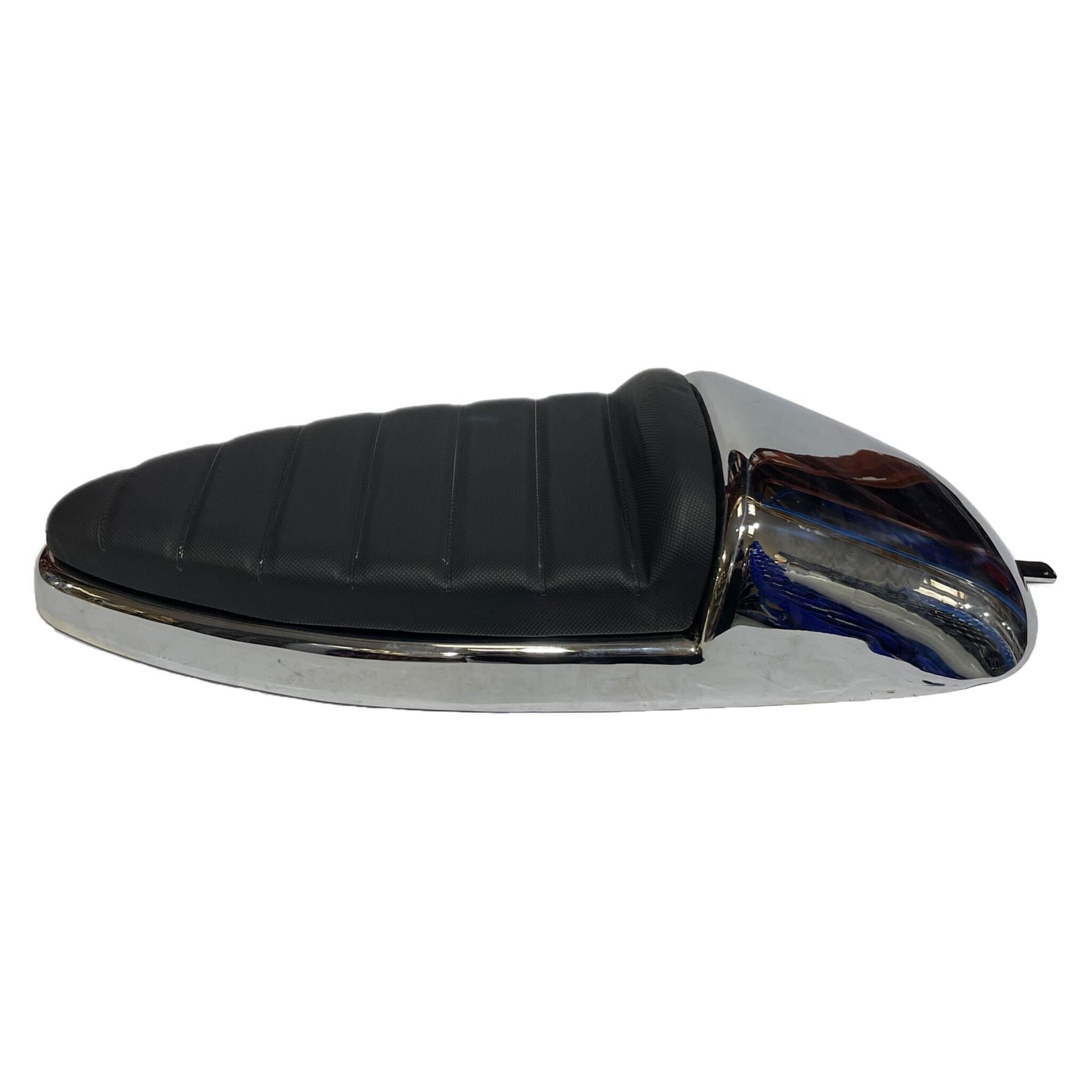 Vespa PX PE T5 Classic Single Race Seat - Chrome Metal Base - Made To Order Custom Colours
