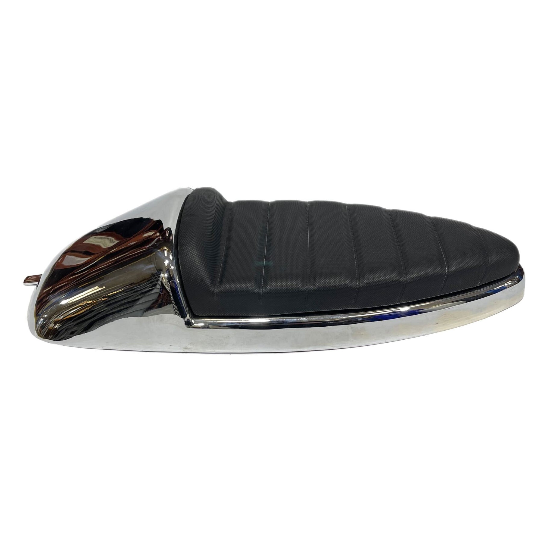Vespa PX PE T5 Classic Single Race Seat - Chrome Metal Base - Made To Order Custom Colours
