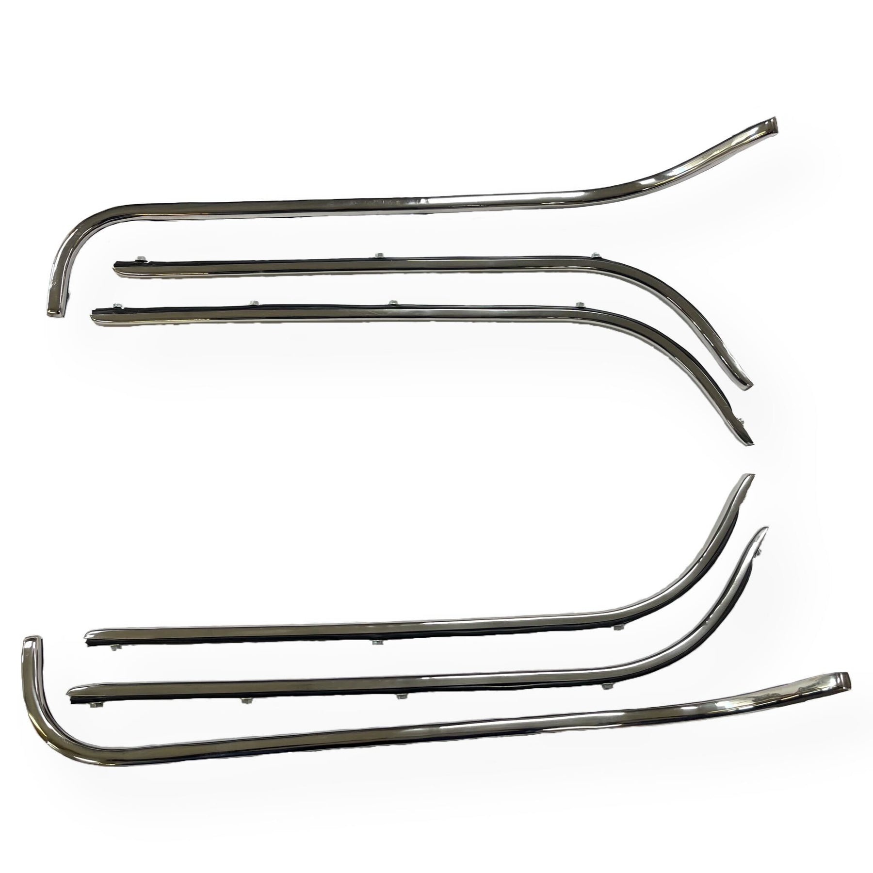 Vespa PX PE T5 Floor Runner Kit - Polished Stainless Steel 6 Piece