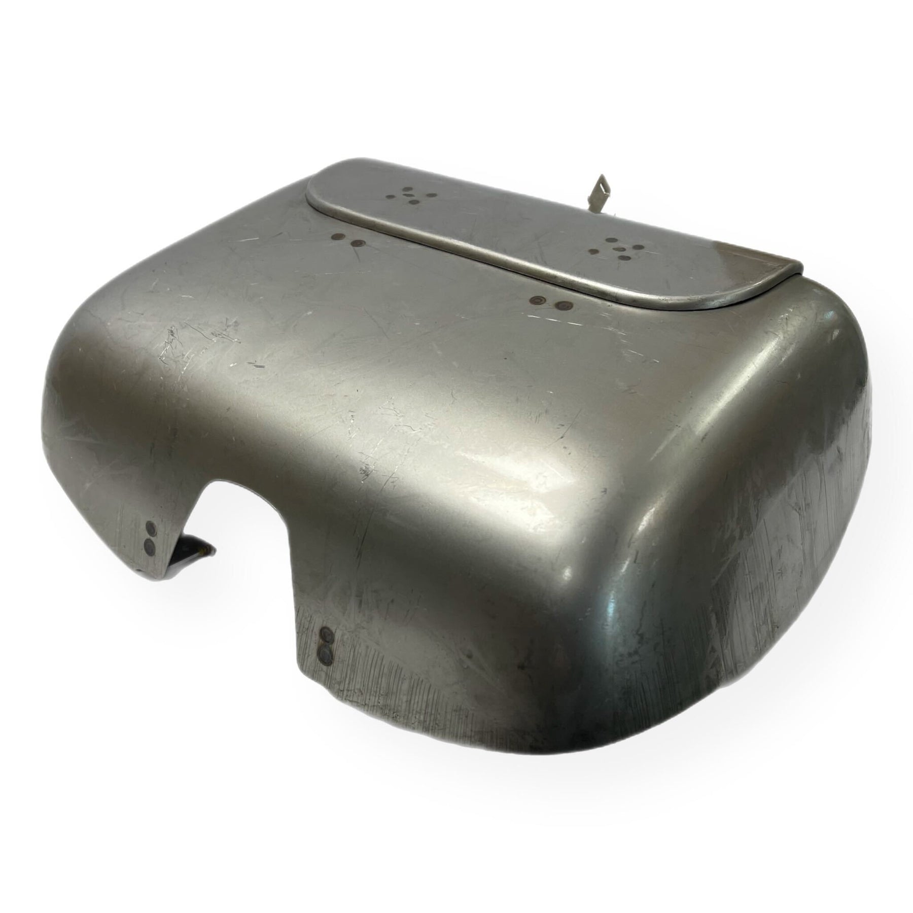 Vespa PX PE T5 GS Style Tool Box and Lid Assembly - Bare Metal