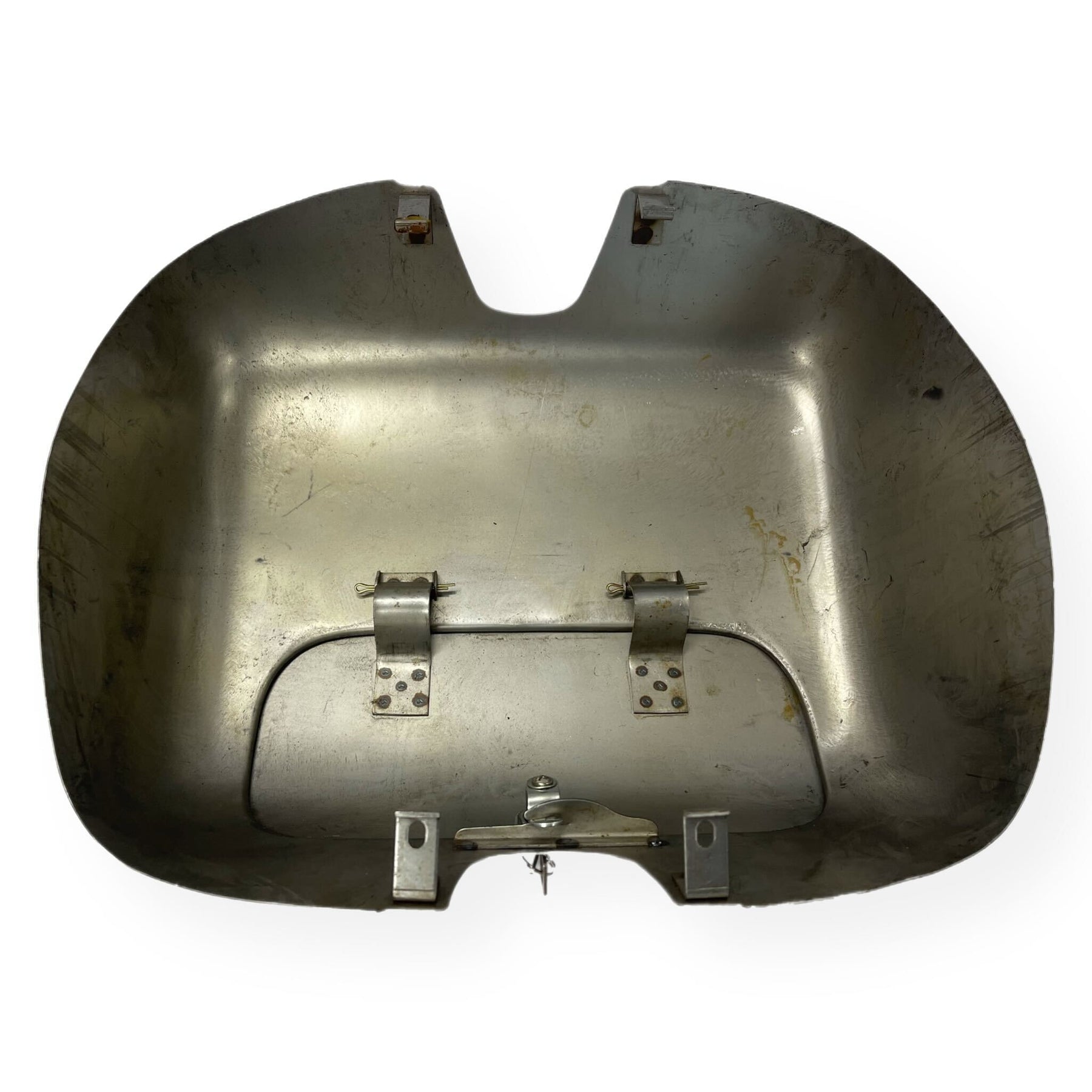 Vespa PX PE T5 GS Style Tool Box and Lid Assembly - Bare Metal