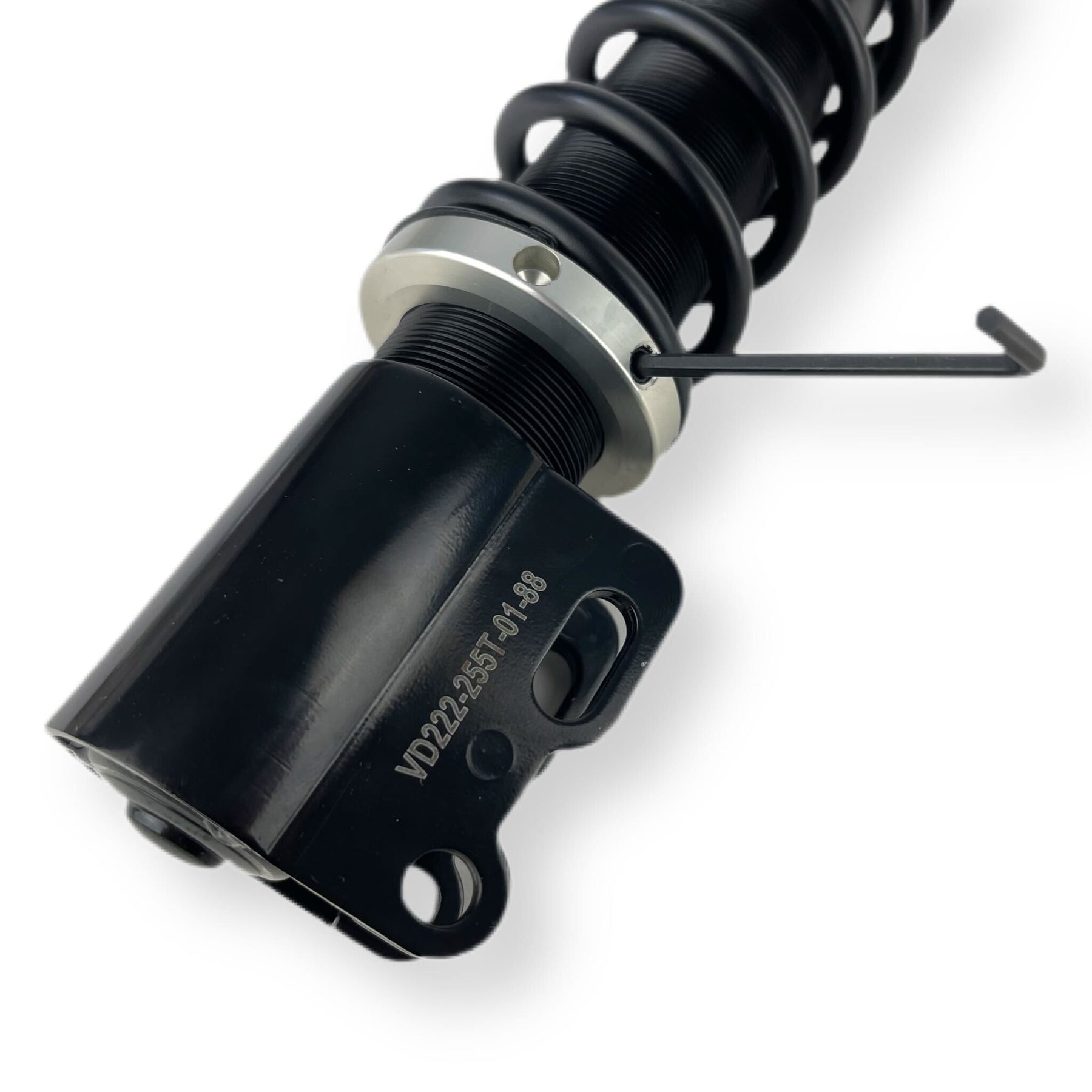 Vespa PX PE T5 Mk1 Classic LML YSS Adjustable Front Shock Absorber - Black And Brushed Metal