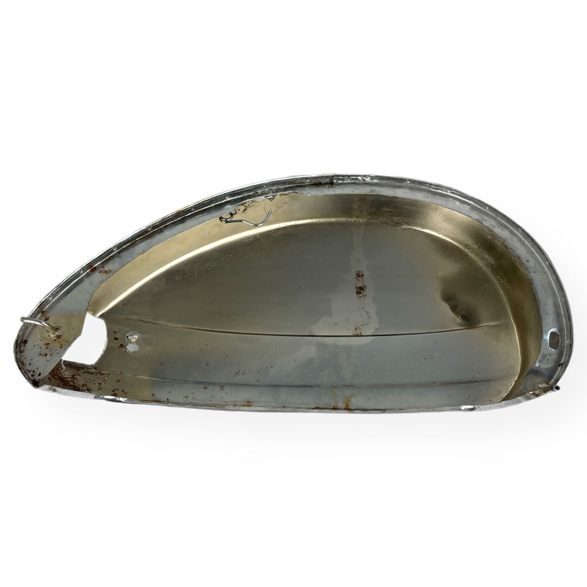 Vespa PX T5 LML Restoration Project B Grade Left Hand Spare Wheel Side Panel - Chrome