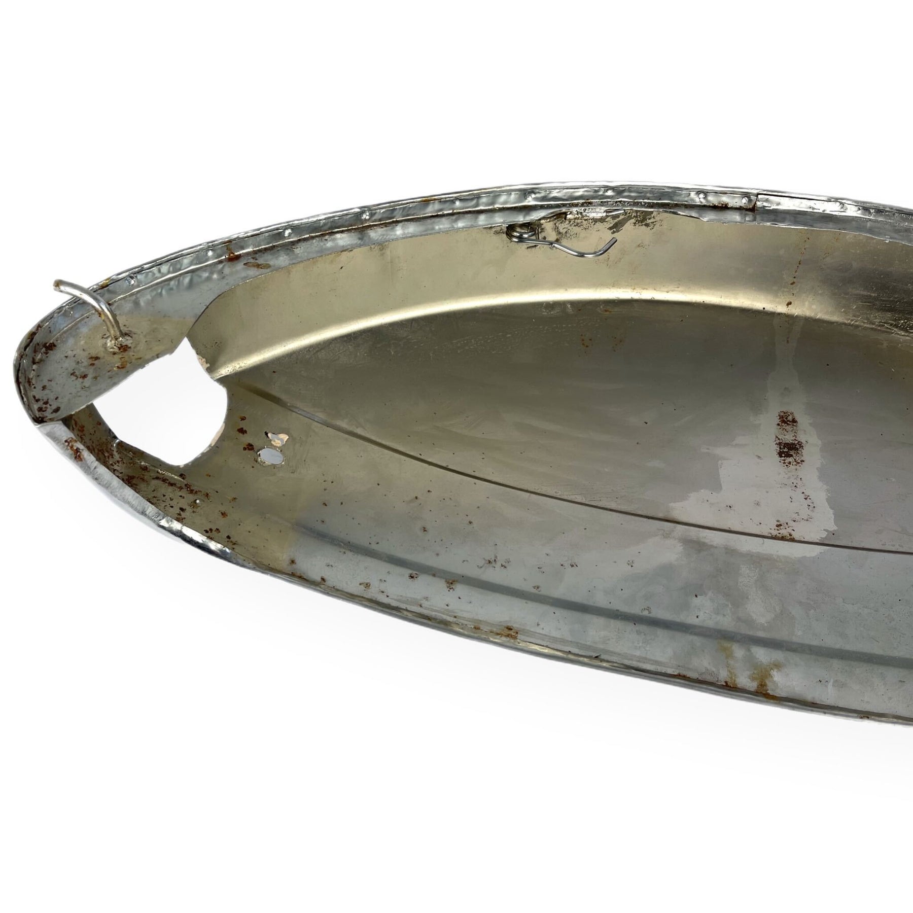 Vespa PX T5 LML Restoration Project B Grade Left Hand Spare Wheel Side Panel - Chrome