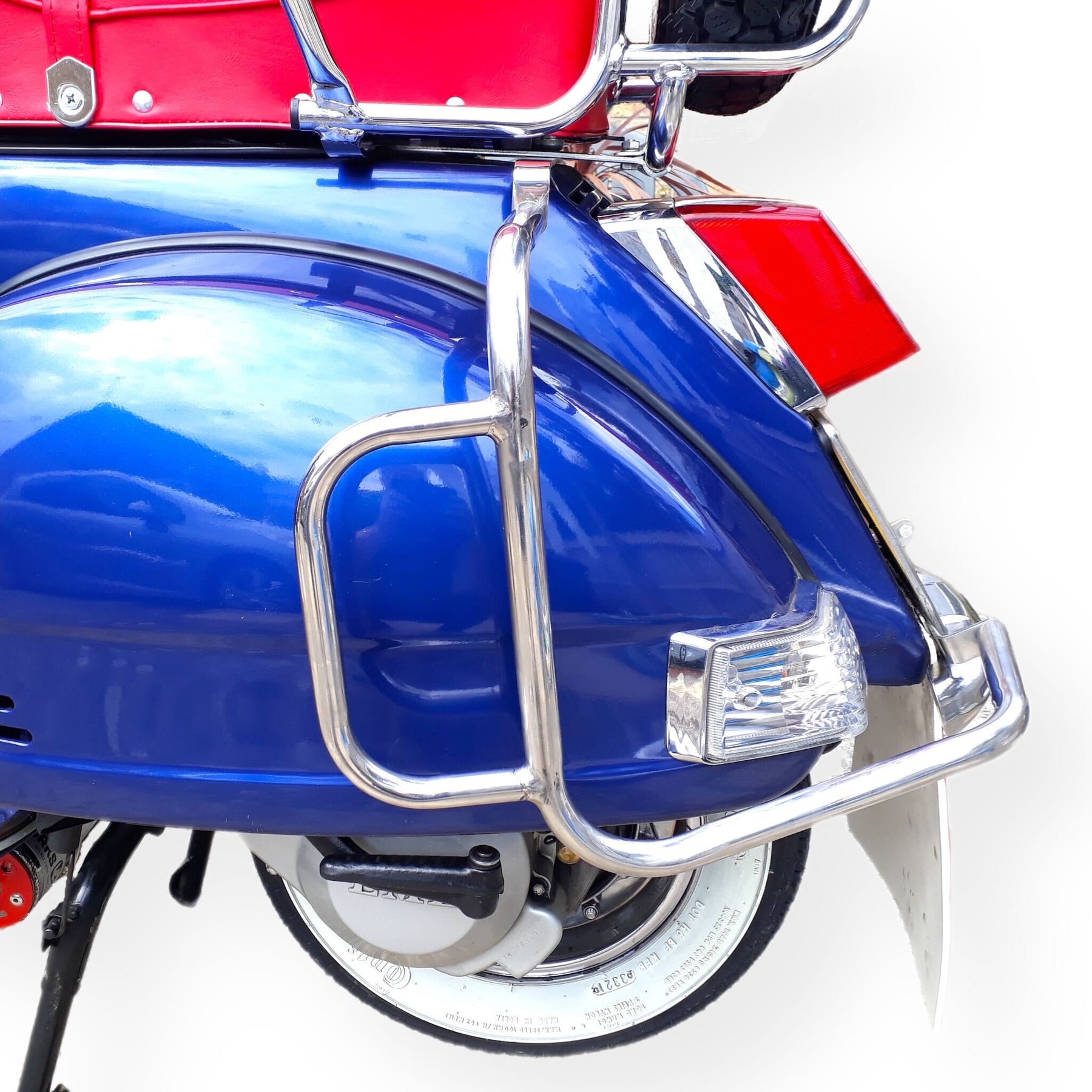 Vespa PX PE T5 ULMA Rear Crashbars - Polished Stainless Steel