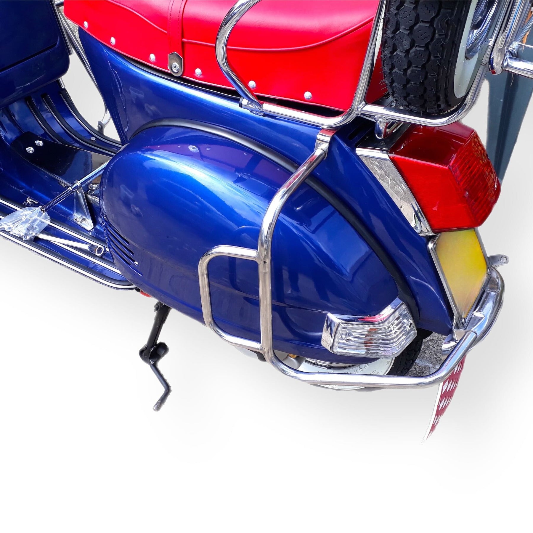 Vespa PX PE T5 ULMA Rear Crashbars - Polished Stainless Steel