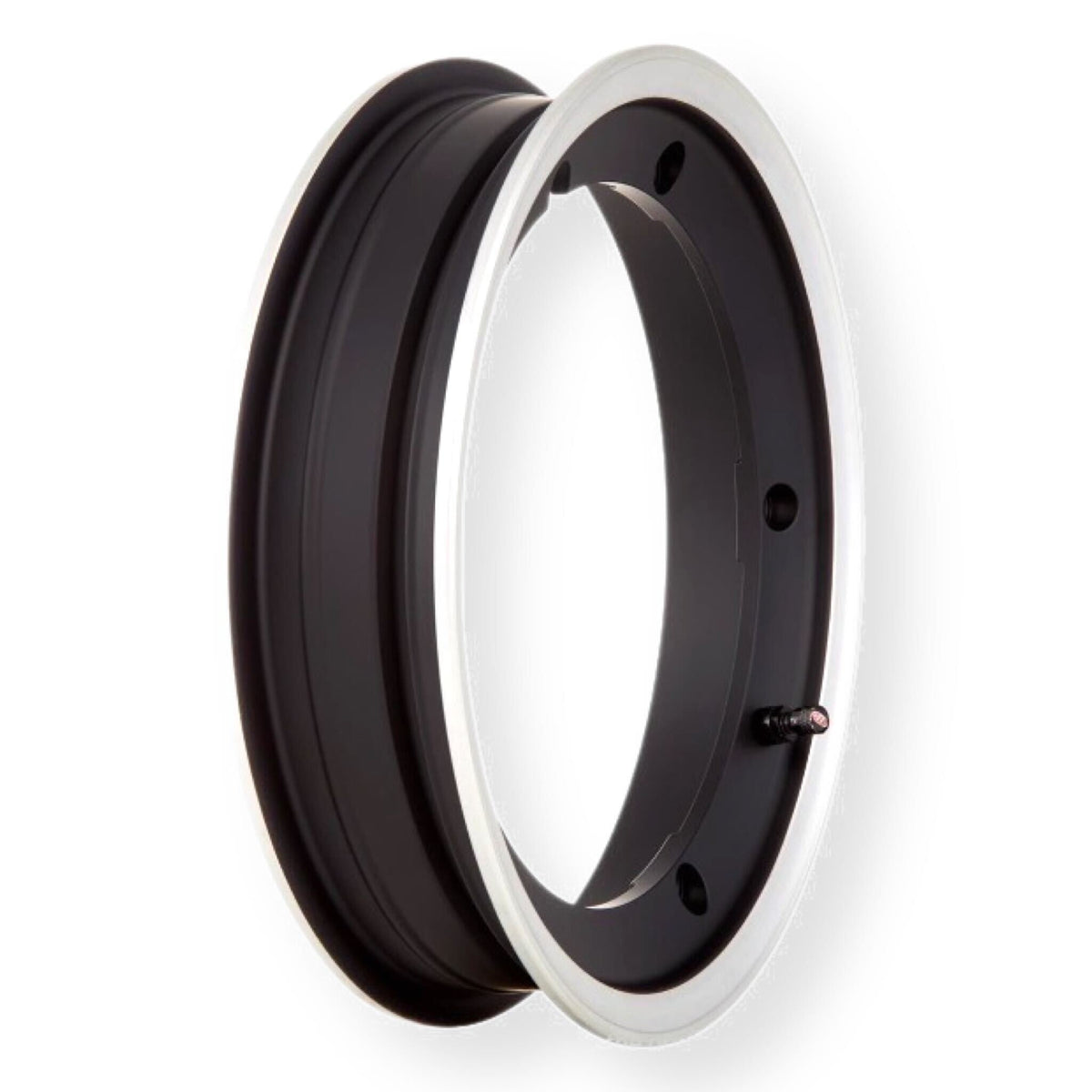 Vespa PX LML T5 V50 Rally SIP Tubeless Wheel Rim 10" x 2.1" - Black with Polished Edge - 2 Pack Bundle