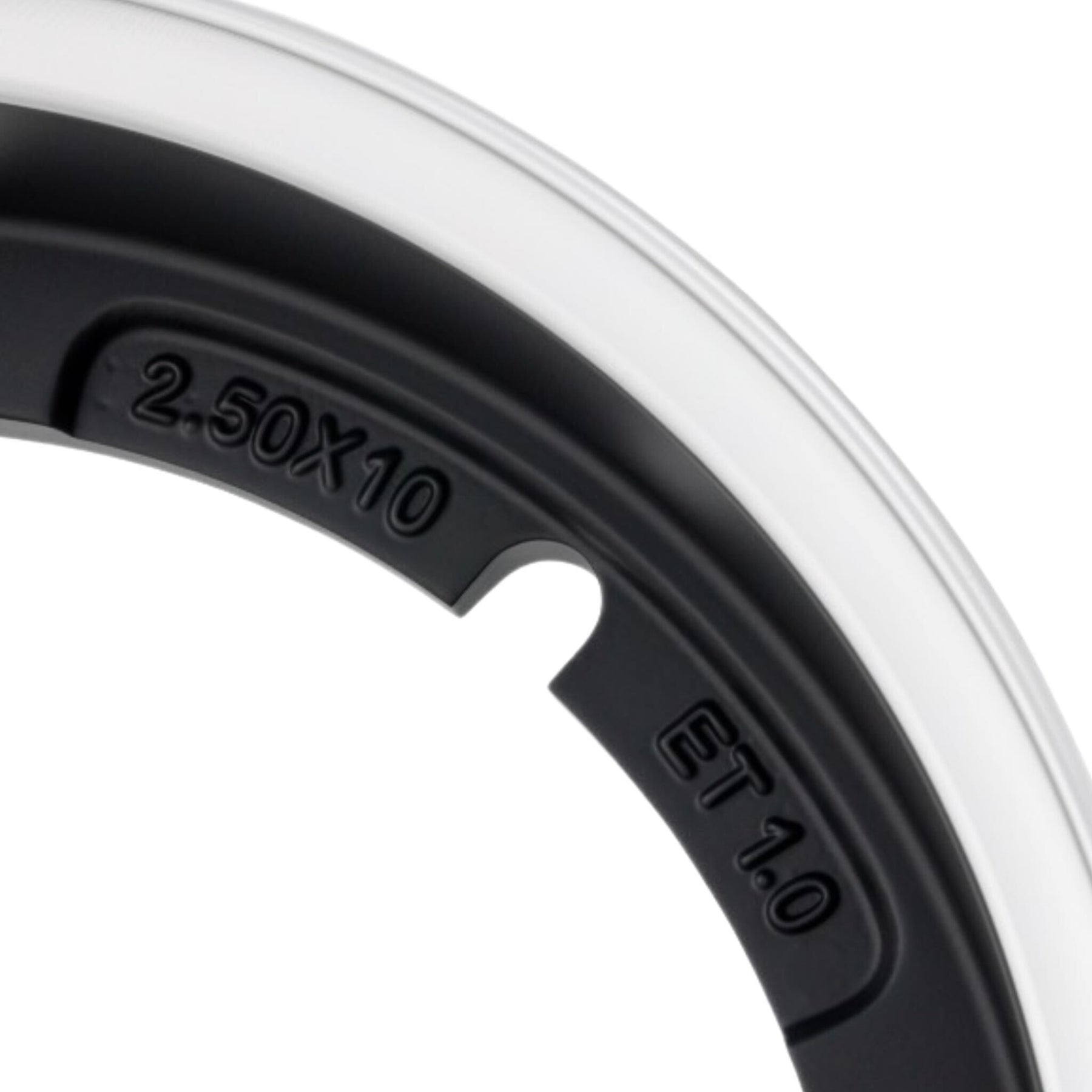 Vespa PX PE T5 V50 Super Sprint Rally SIP 2.5" Tubeless Wheel Rim - Black with Polished Edge