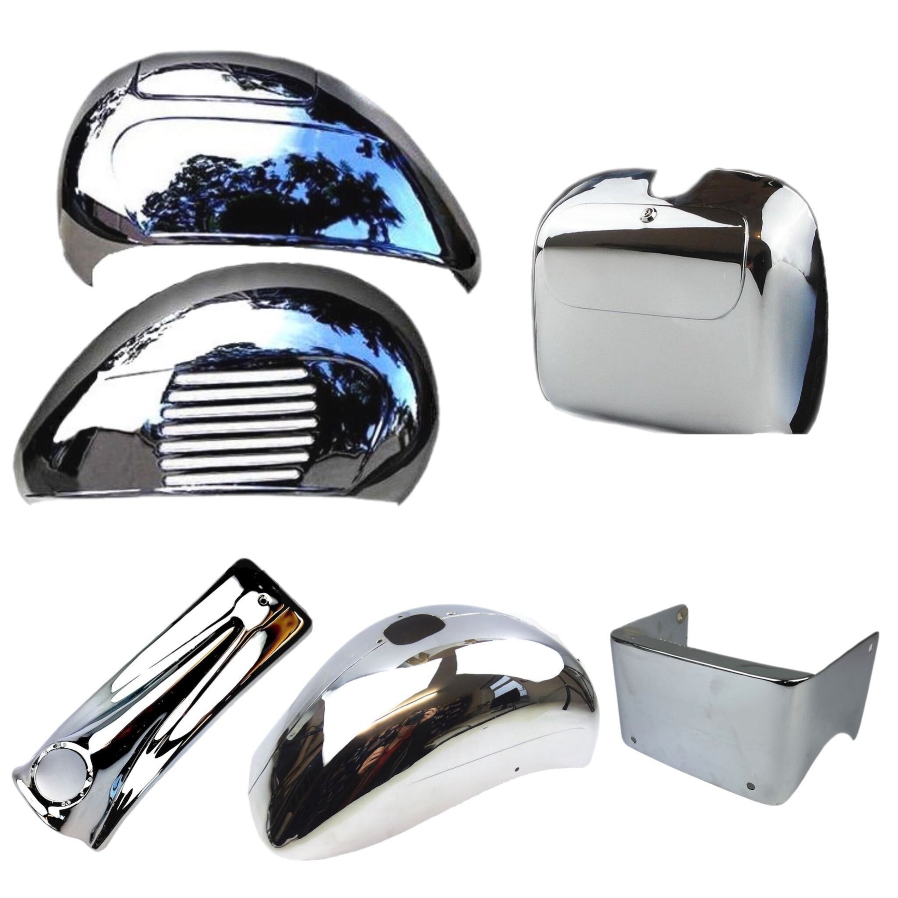 Vespa PX PE T5 VBB GS Style Body Kit Bundle - Chrome