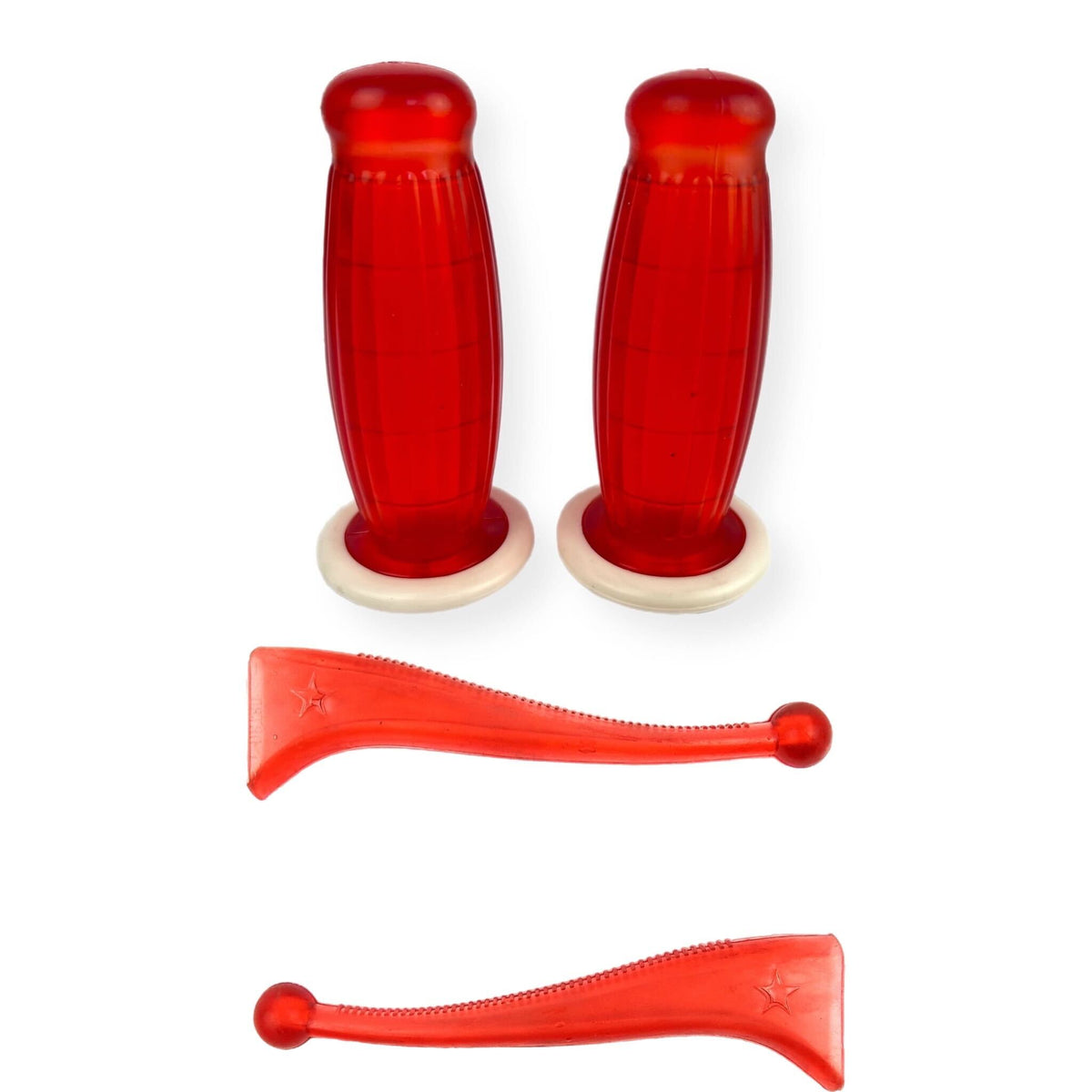 Vespa PX T5 Rally Super Balloon Grip and Lever Cover Bundle - Red