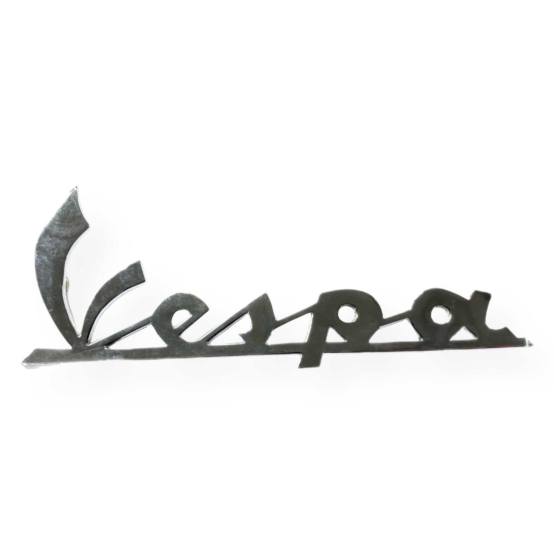 Vespa PX T5 Rally Super Sprint Legshield Badge Bolt On - Chrome - 13cm x 4.7cm
