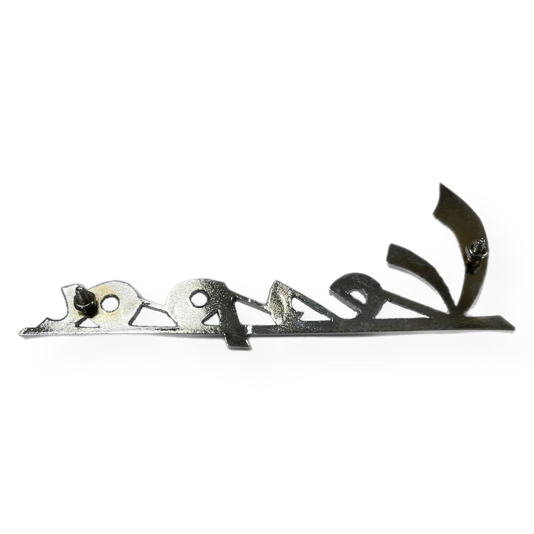 Vespa PX T5 Rally Super Sprint Legshield Badge Bolt On - Chrome - 13cm x 4.7cm