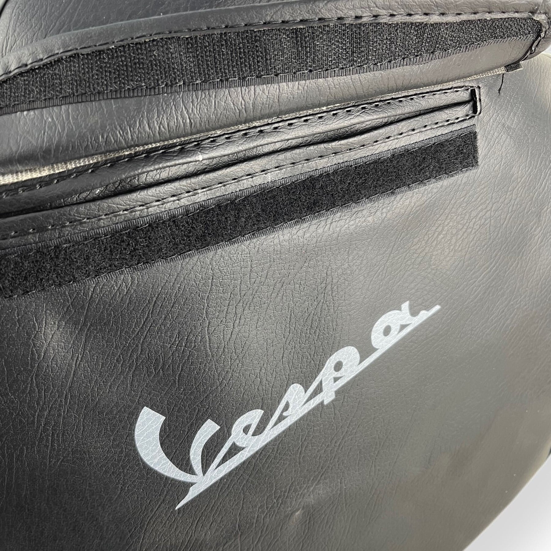 Vespa PX T5 V50 GS Rally Super Sprint 10" Spare Wheel Cover with Pocket & Logo - Black with White Logo