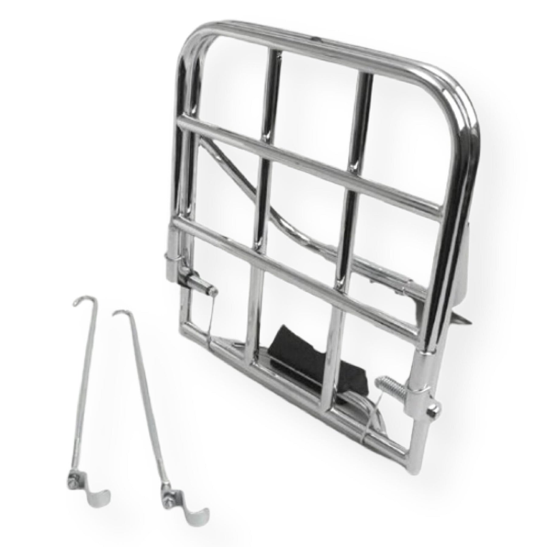 Vespa 150 Sprint Rally 180 200 GTR Rear Fold Down Rack Carrier - Chrome Cuppini