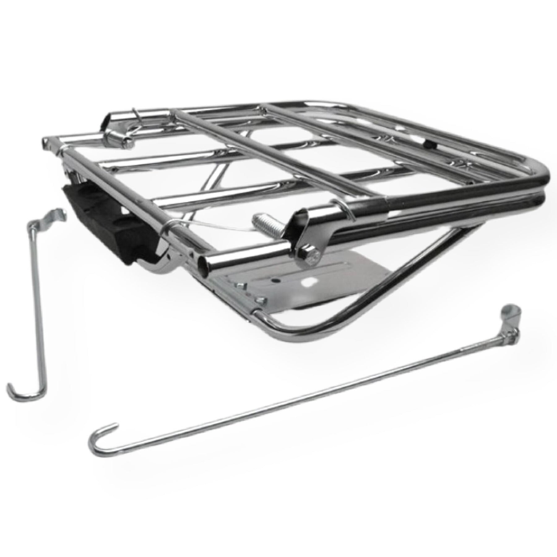 Vespa 150 Sprint Rally 180 200 GTR Rear Fold Down Rack Carrier - Chrome Cuppini