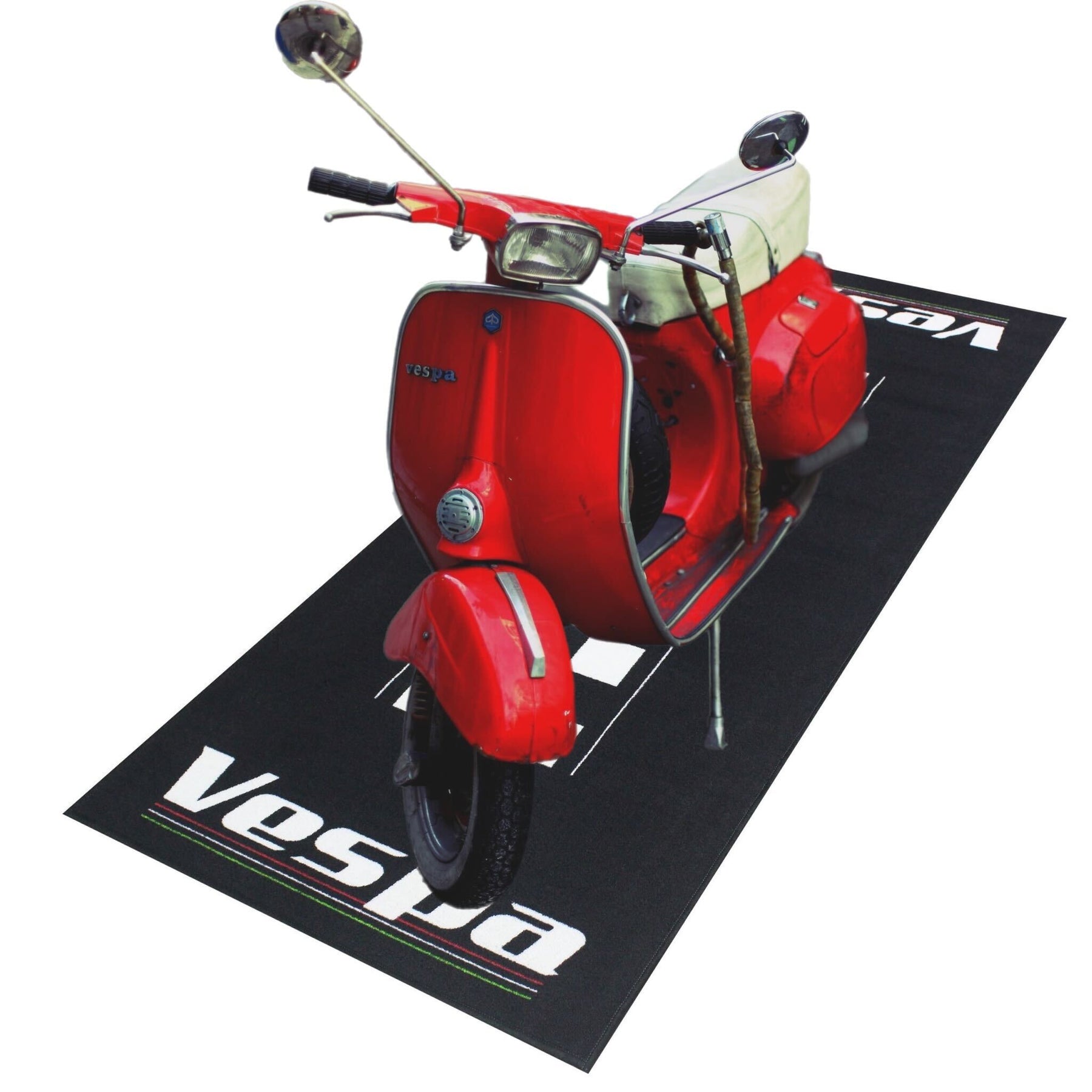 Vespa Scooter Logo Garage Mat - 190cm x 80cm