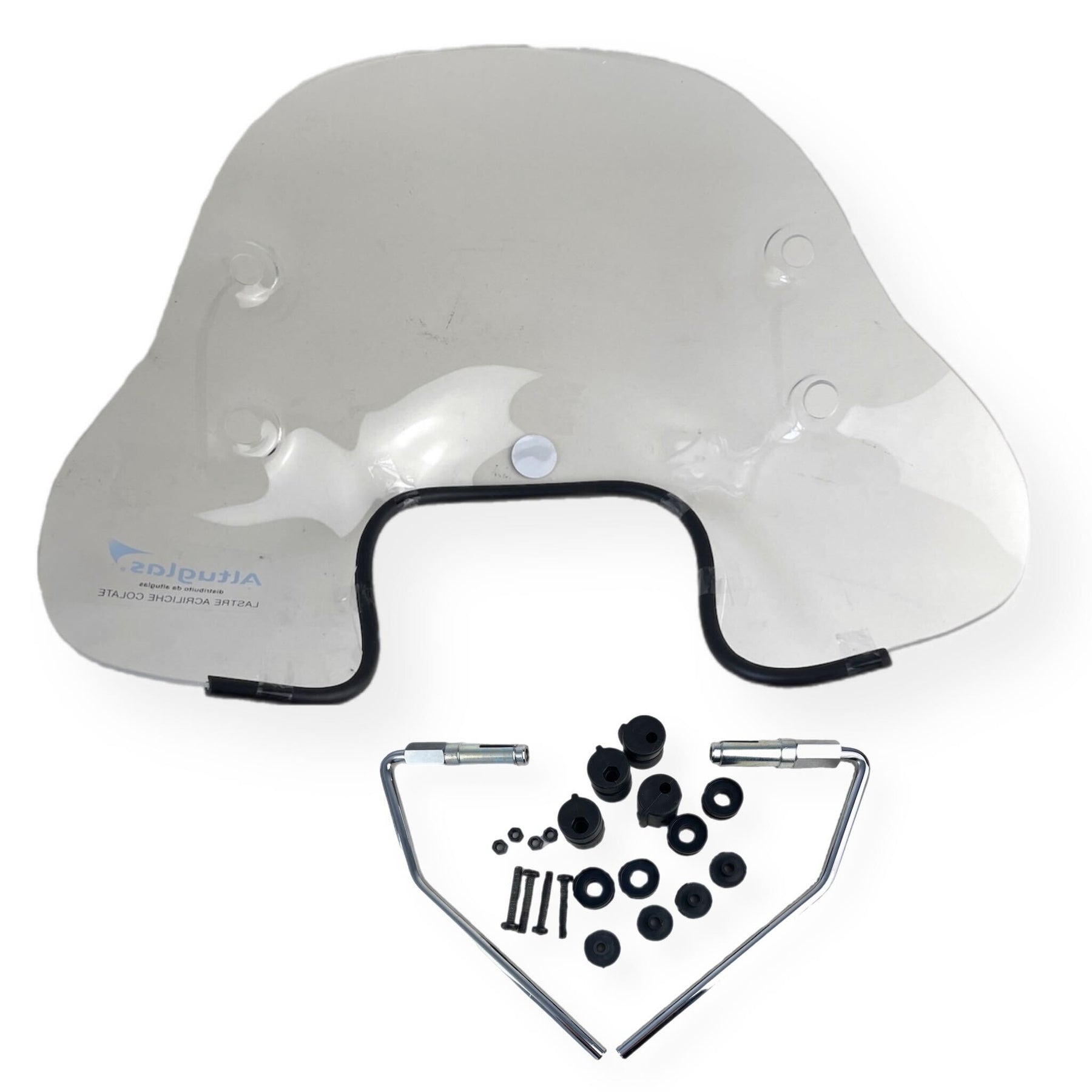 Vespa Sprint 50-150 2T/4T Flyscreen & Fixing Kit - Transparent Cuppini