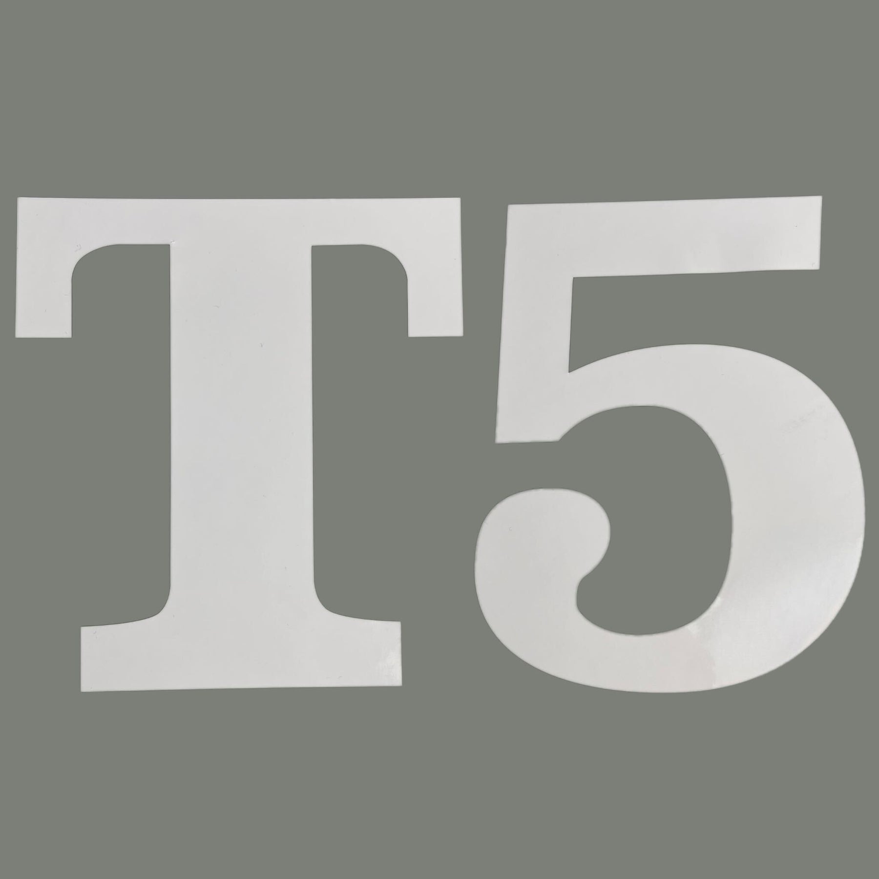 Vespa T5 Mk1 Classic Fly Screen Legshield Sticker - White