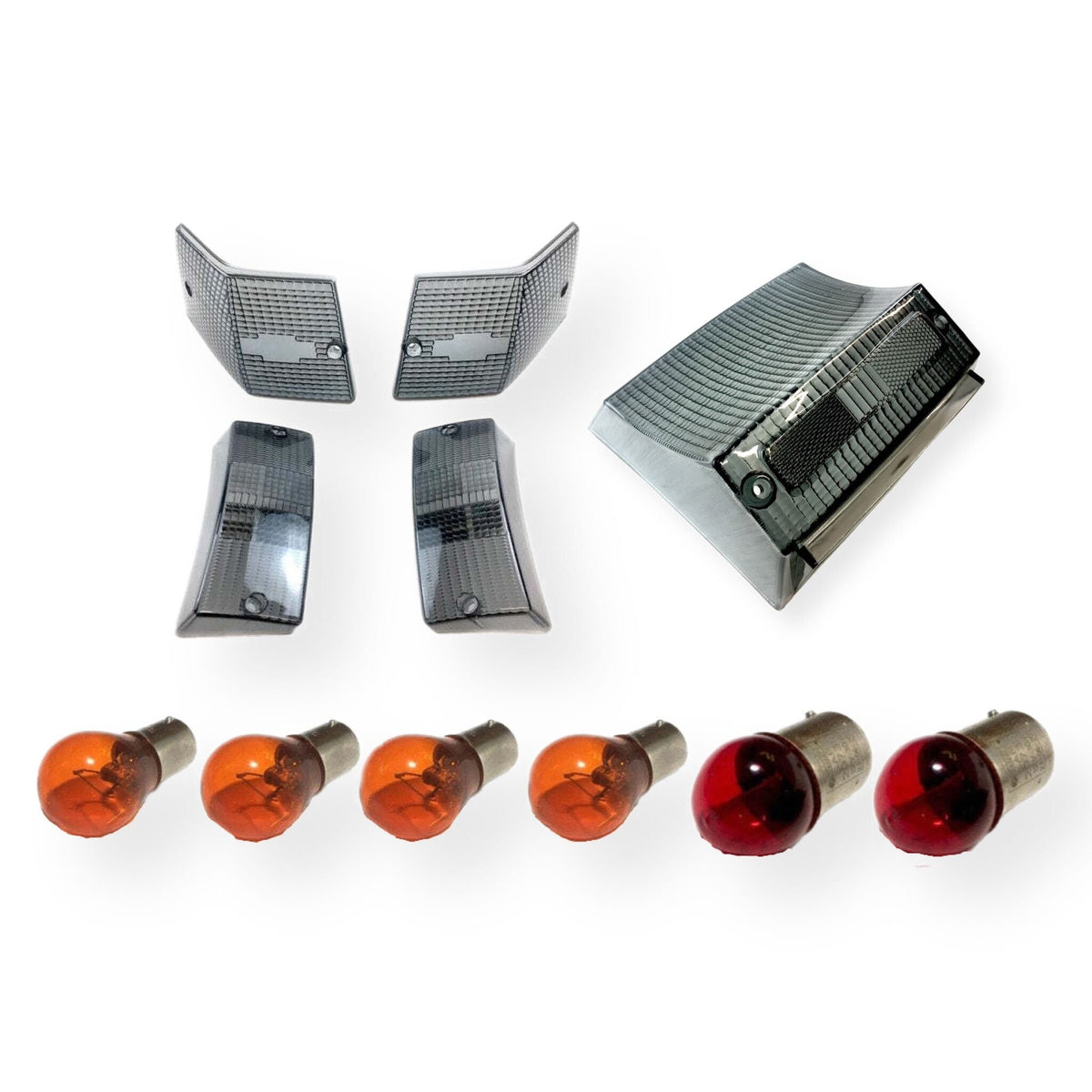 Vespa T5 Mk Mark 1 Smoked Indicator & Rear Light Lens Set