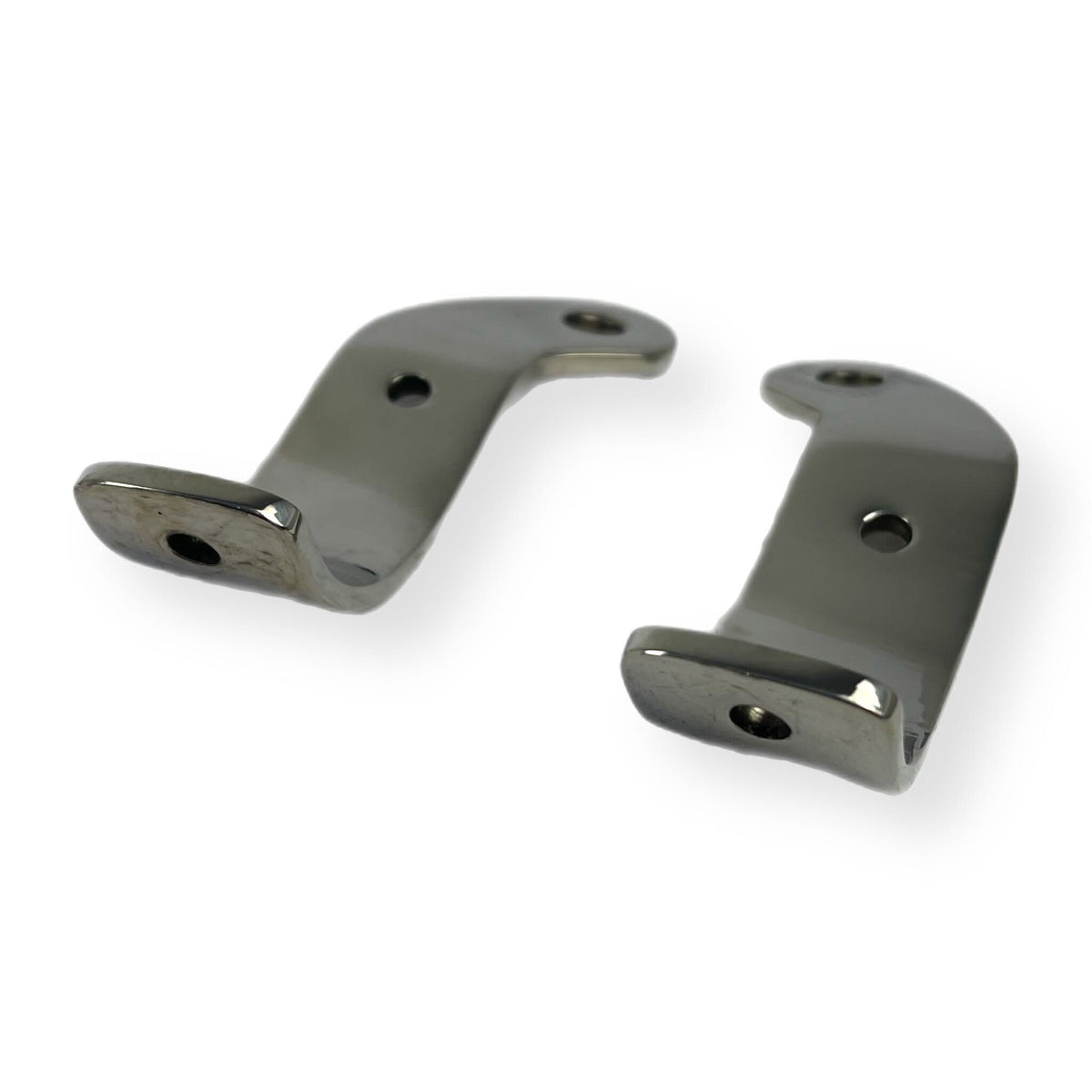 Vespa VBB Old Vespa Under Headset Mirror Brackets - Polished Stainless Steel