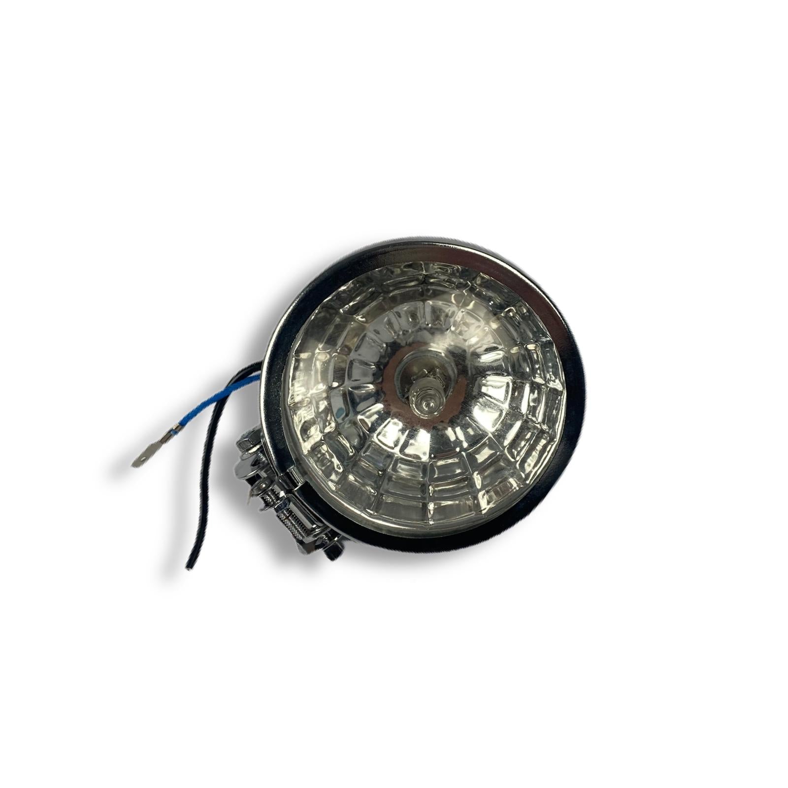 Vespa Lambretta Scooter Lamp Spot Light 9cm Honeycomb Chrome Clear Lens