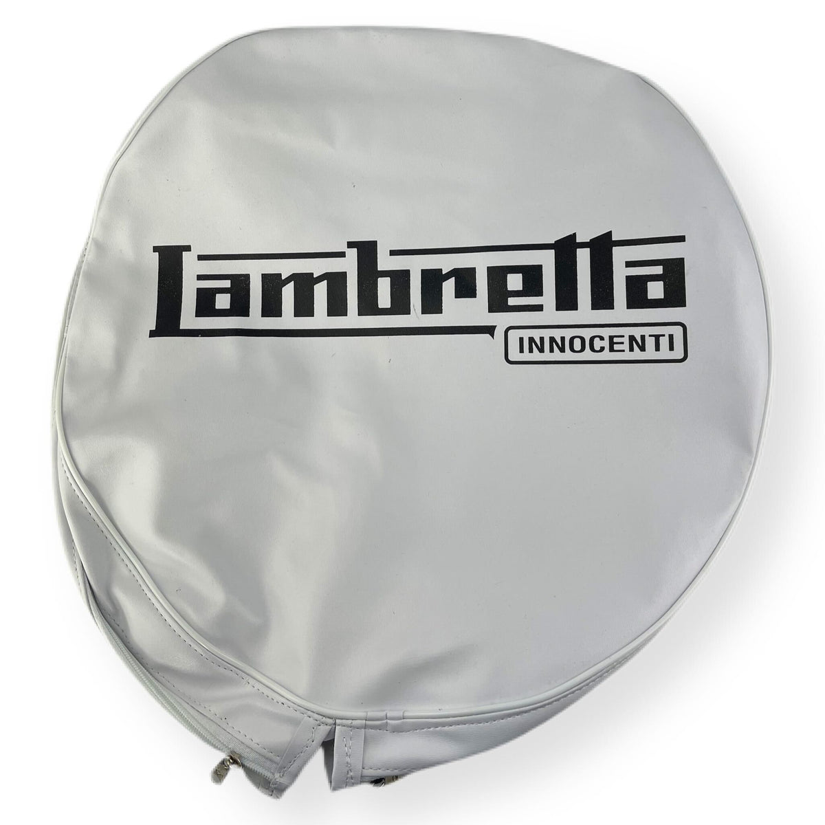 Lambretta Series 1 2 3 Li GP SX TV Lambretta Logo Spare Wheel Cover 10" - White