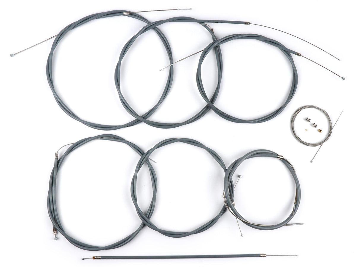 Lambretta Series 2 3 Li LiS SX TV BGM PRO Silk Liner Cable Set Kit - Grey